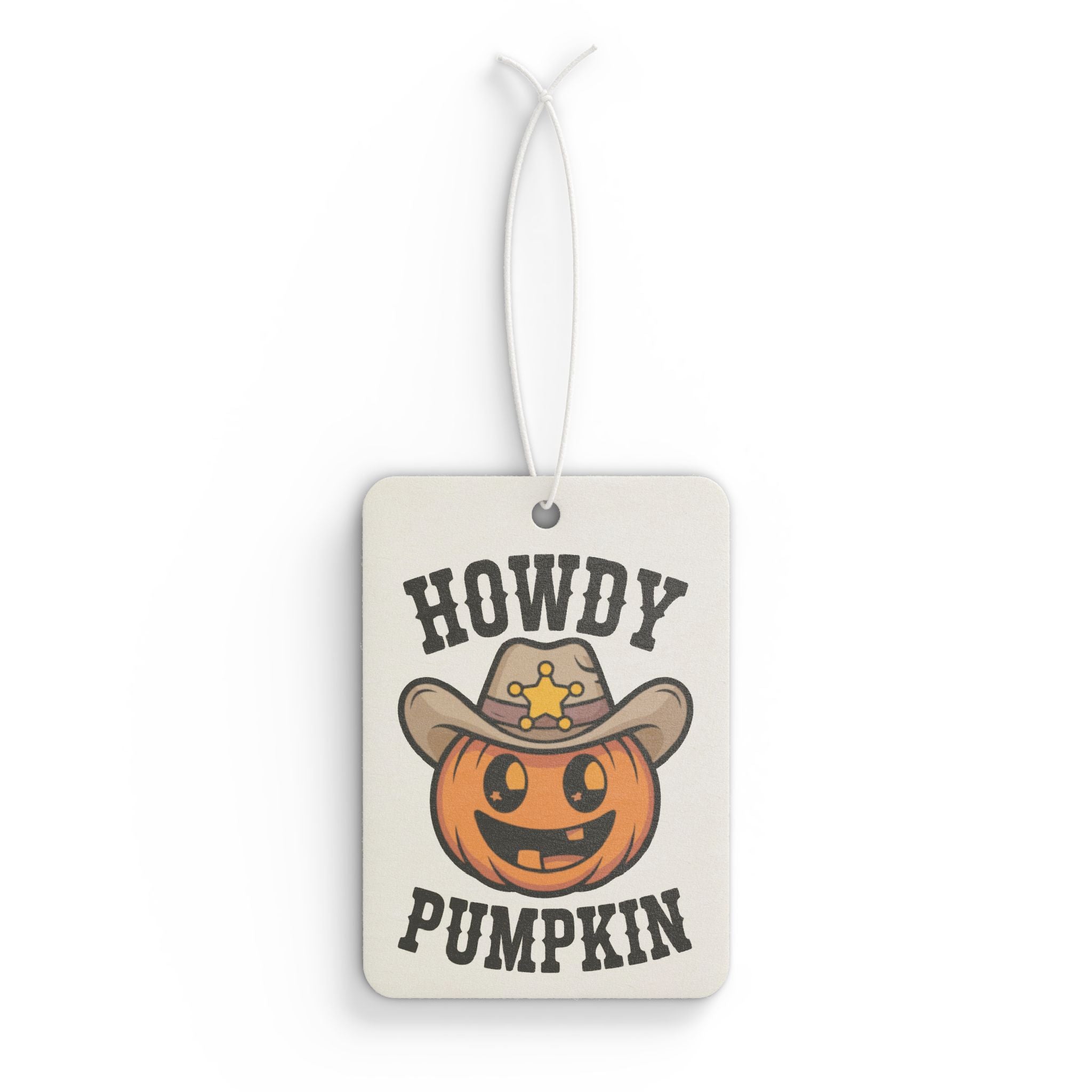 Howdy Pumpkin Car Air Freshener