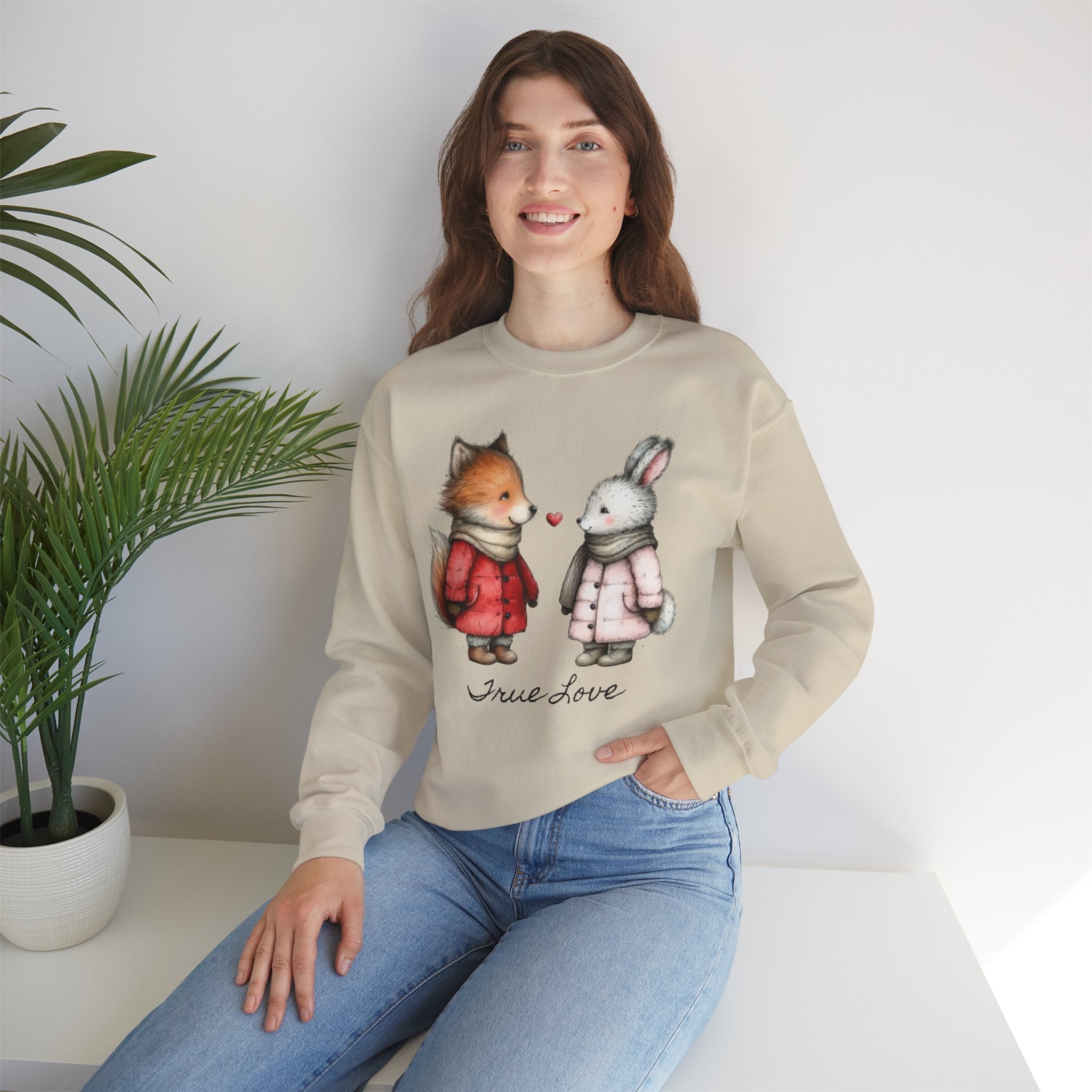 Cute Fox & Bunny Personalized Crewneck