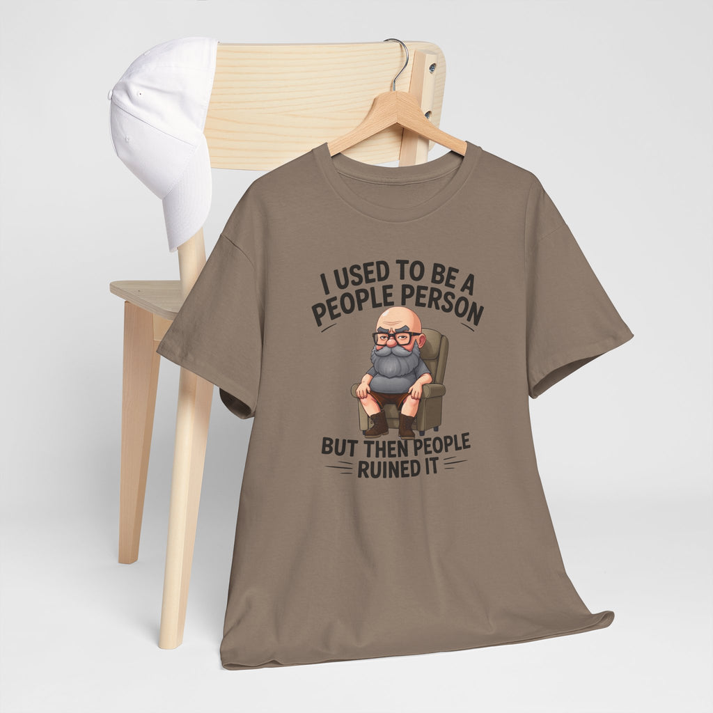 Chubby Bald Guy - I Used To Be A People Person But Then People Ruined It T-shirt