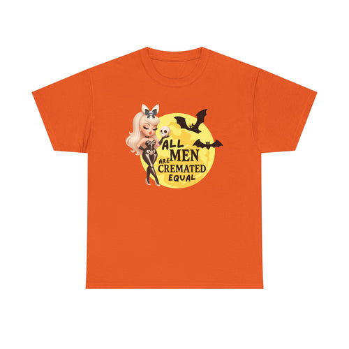 All Men Are Cremated Equal Spooky Humor T-shirt