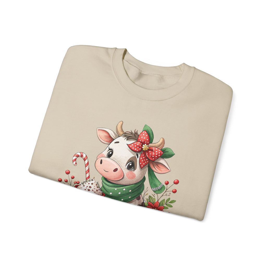 Cute Christmas Cow Sweatshirt