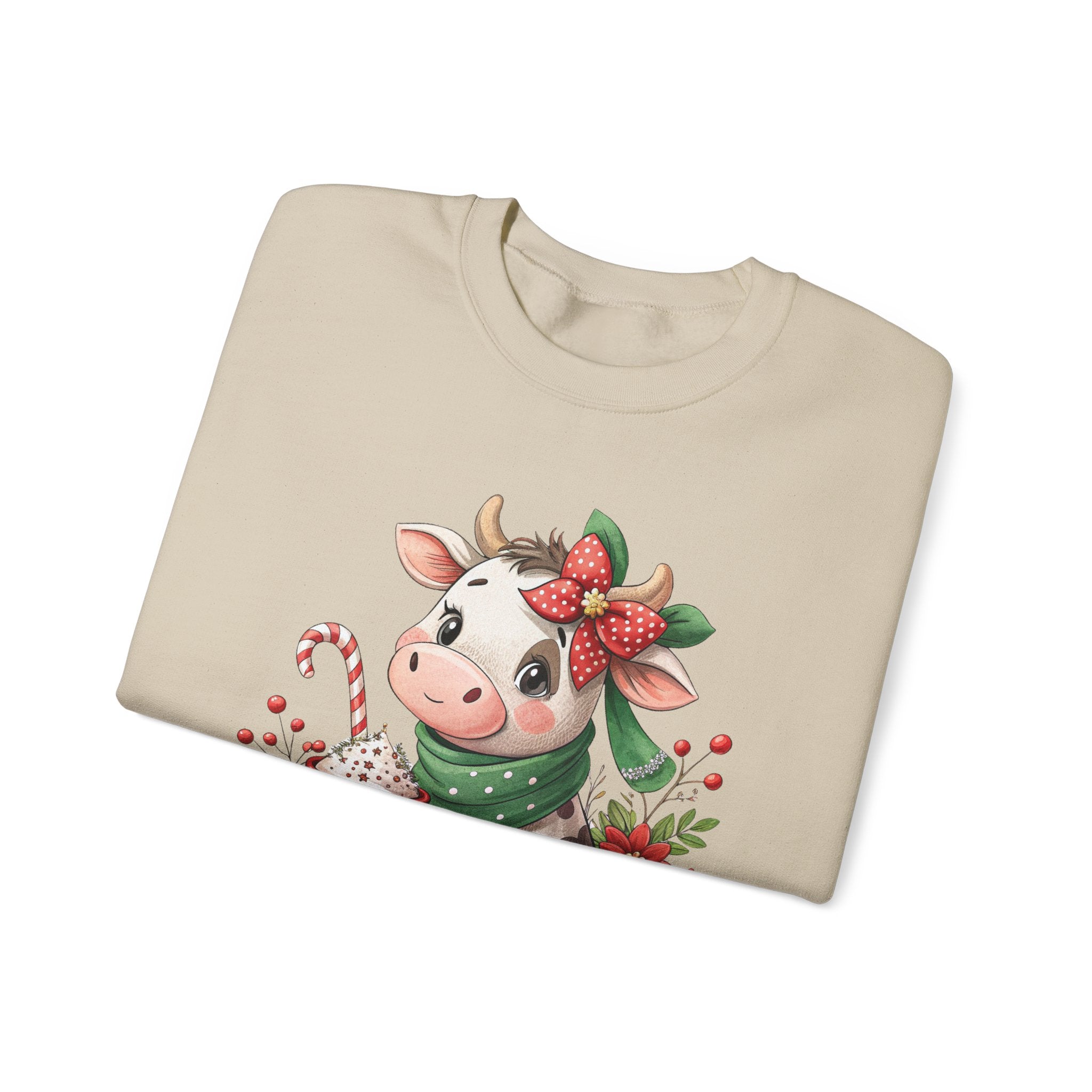 Cute Christmas Cow Sweatshirt