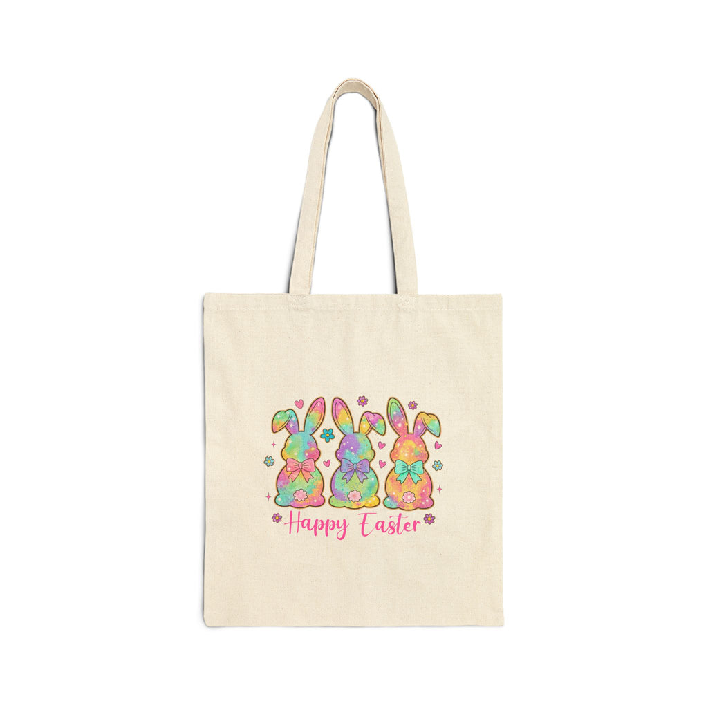 Easter Bunny Canvas Tote — "Oh For Peeps Sake" & Happy Easter Reusable Bag
