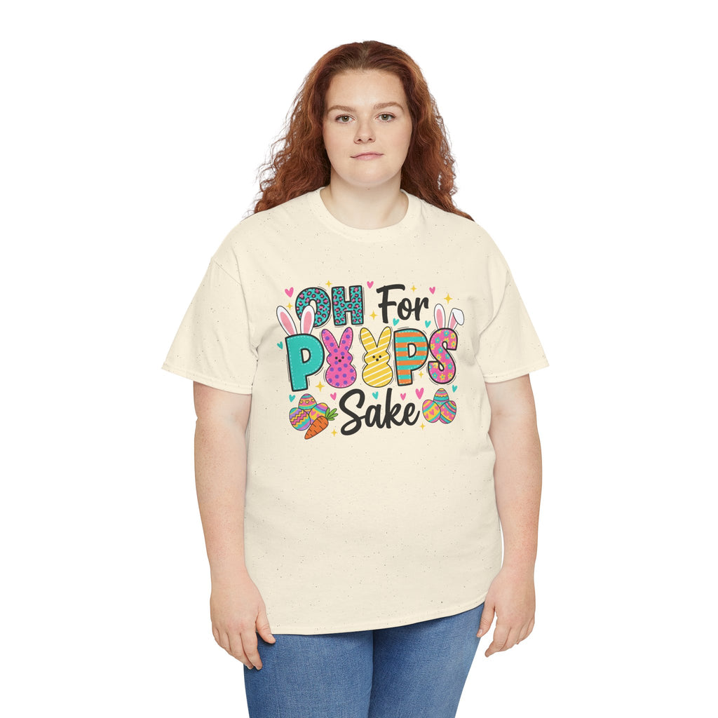 Easter "Oh For Peeps Sake" Graphic Tee — Cute Bunny & Egg Spring T-Shirt