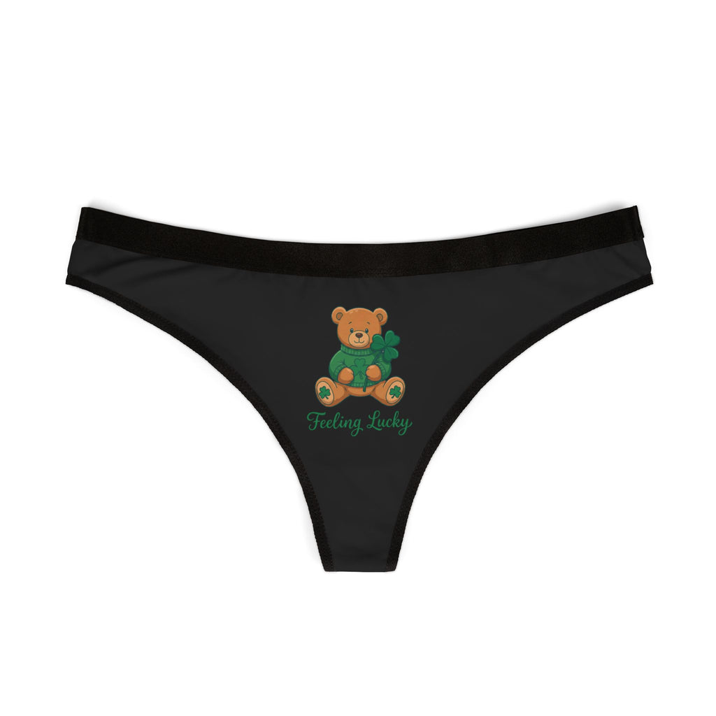 Lucky Bear Women’s Thong – Feeling Lucky Shamrock Teddy Panty