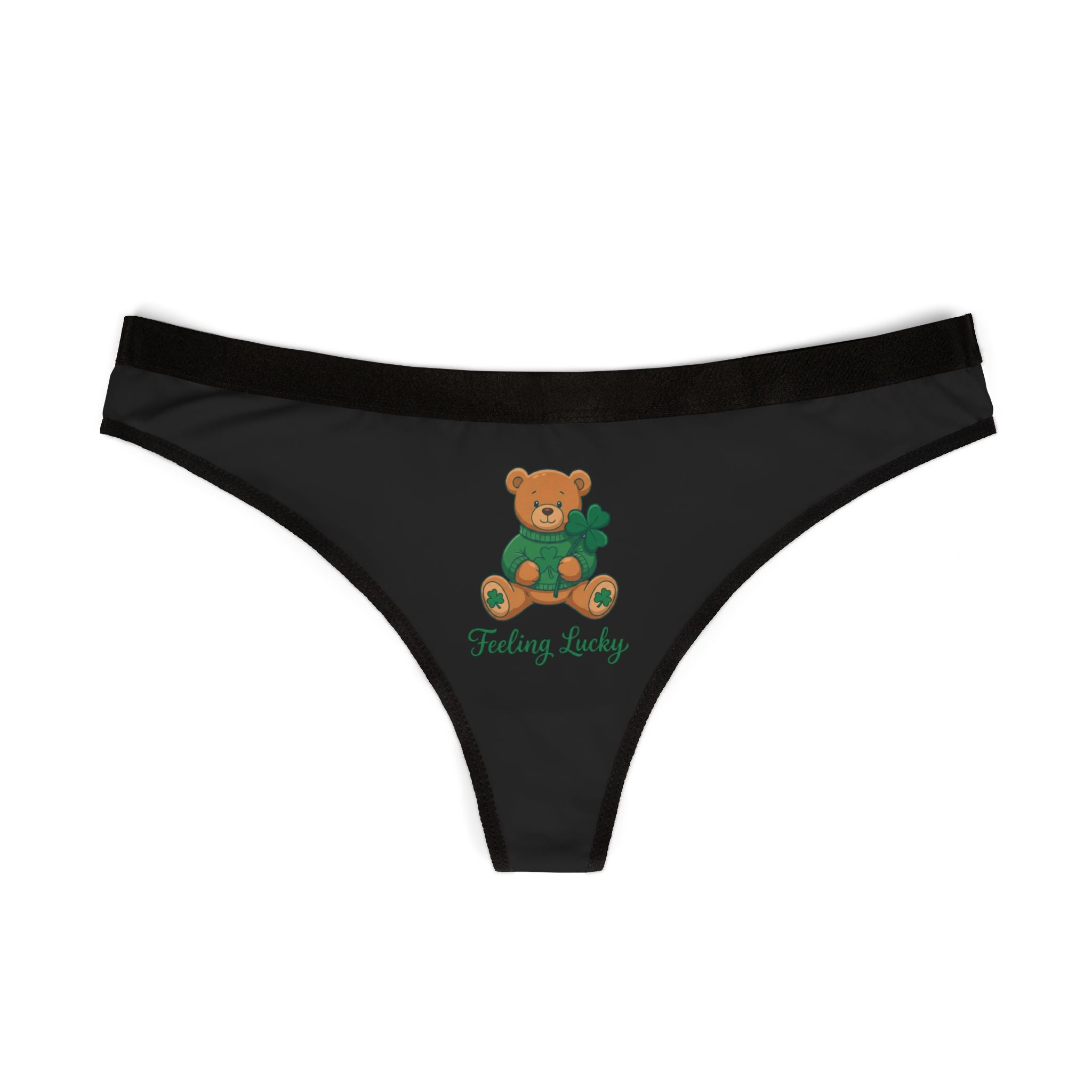Lucky Bear Women’s Thong – Feeling Lucky Shamrock Teddy Panty