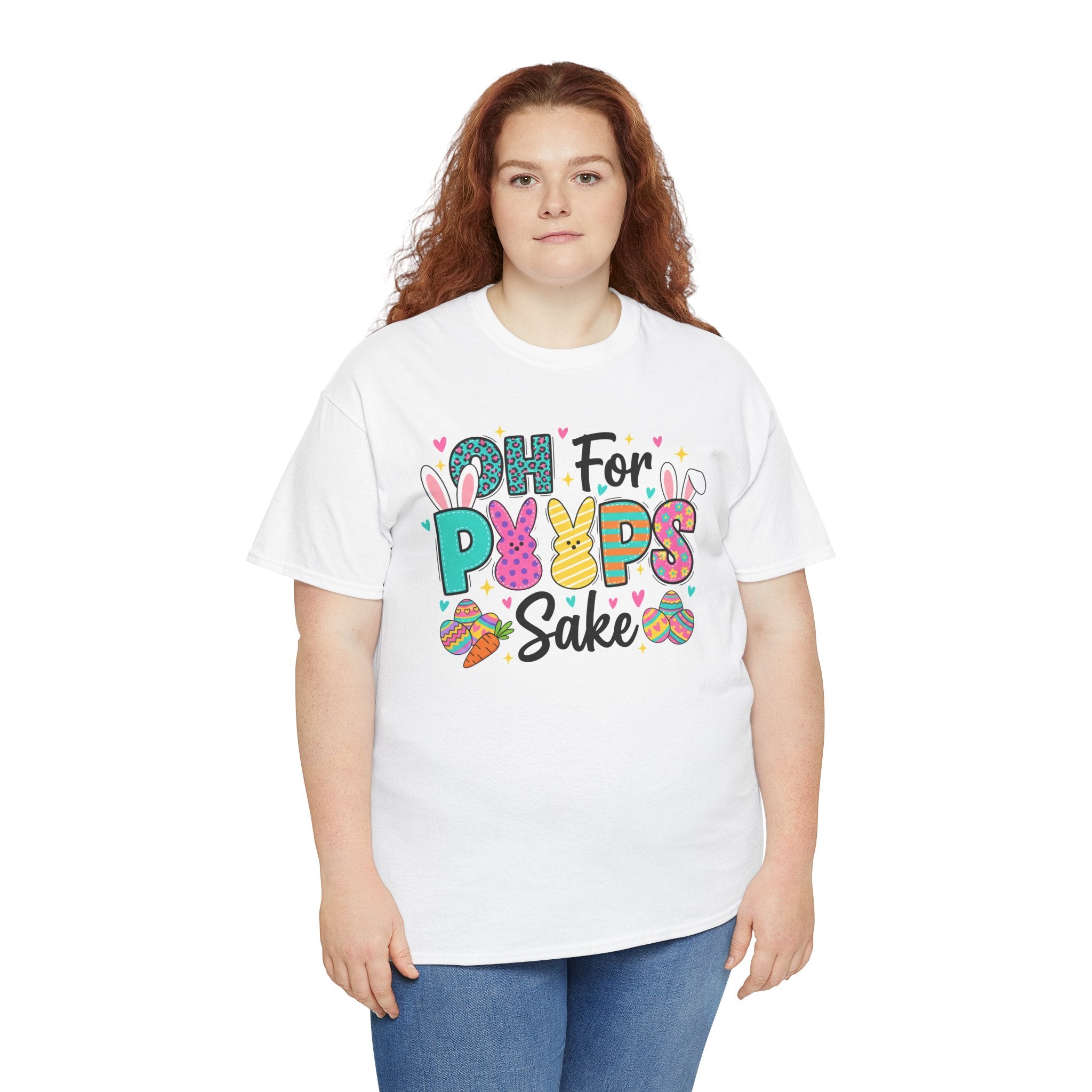Easter "Oh For Peeps Sake" Graphic Tee — Cute Bunny & Egg Spring T-Shirt