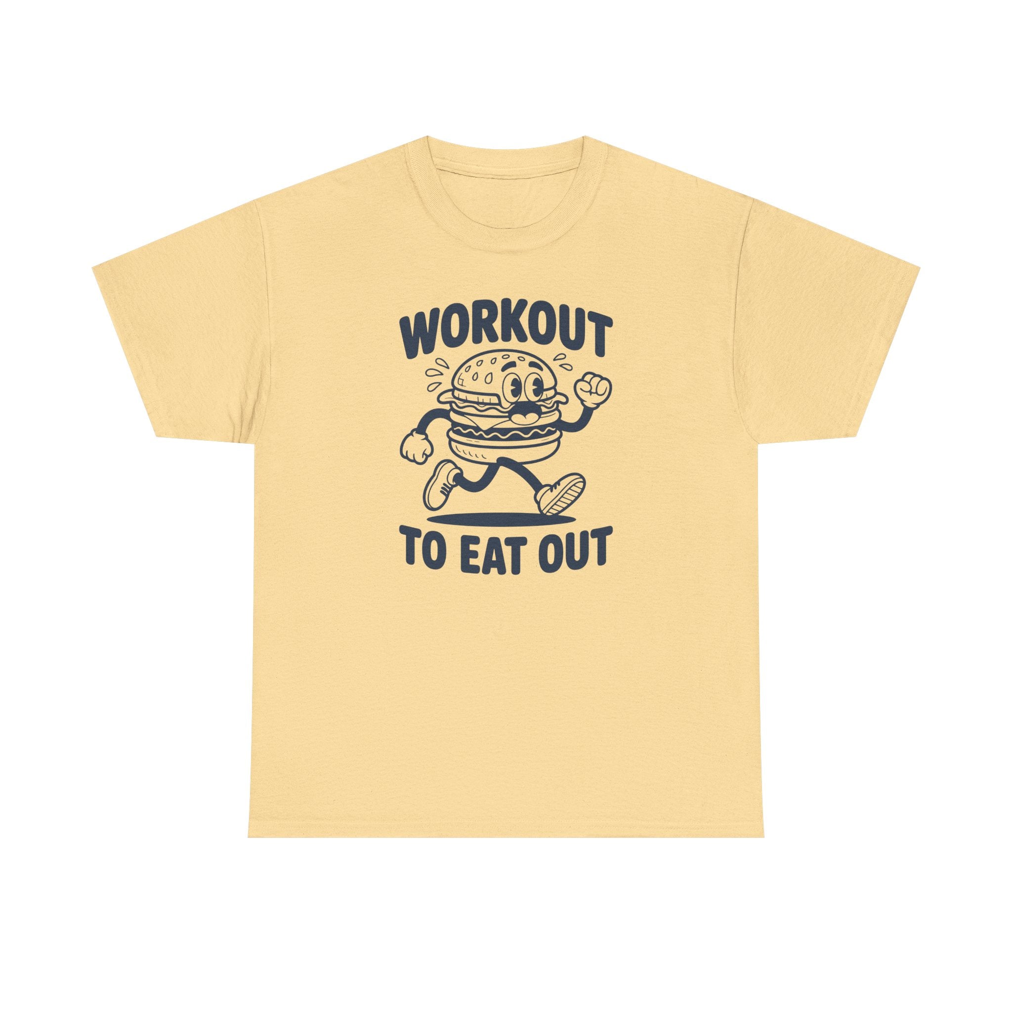Workout To Eat Out T-Shirt — Funny Fitness Burger Tee