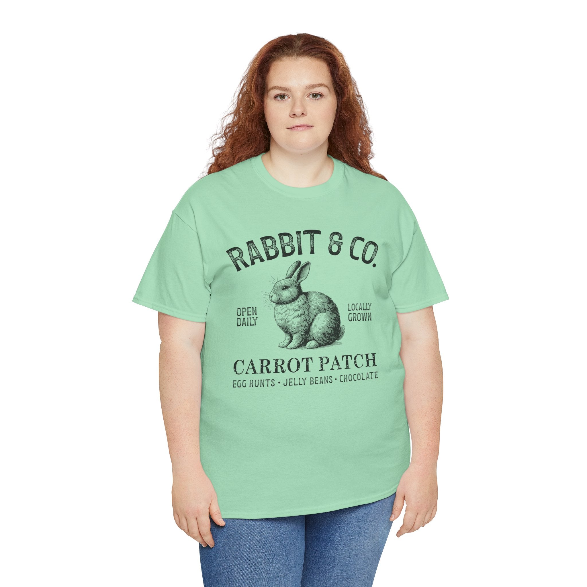 Rabbit & Co. Carrot Patch T-Shirt — Vintage Easter Bunny Graphic
