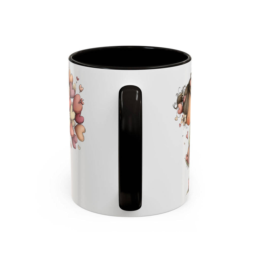 Personalized Heart Girl Mug — Cute Name Coffee Cup (11oz/15oz)