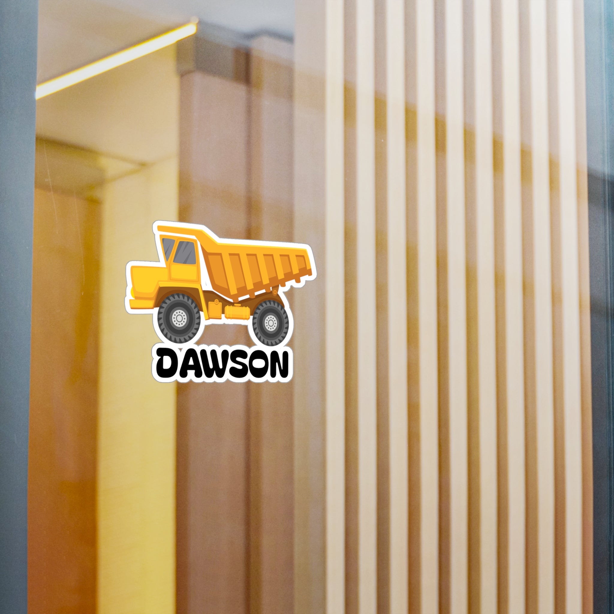 Dump Truck Name Sticker — Personalized Vinyl Decal
