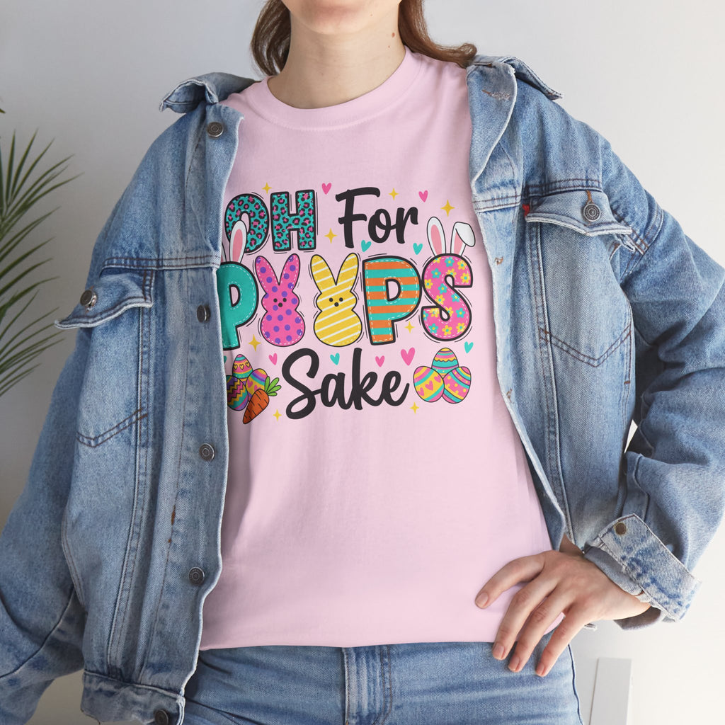 Easter "Oh For Peeps Sake" Graphic Tee — Cute Bunny & Egg Spring T-Shirt