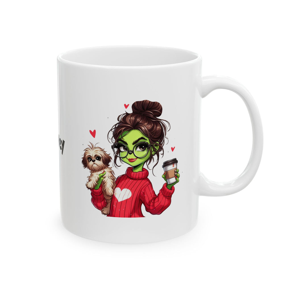 Personalized Grinch Girl Ceramic Mug