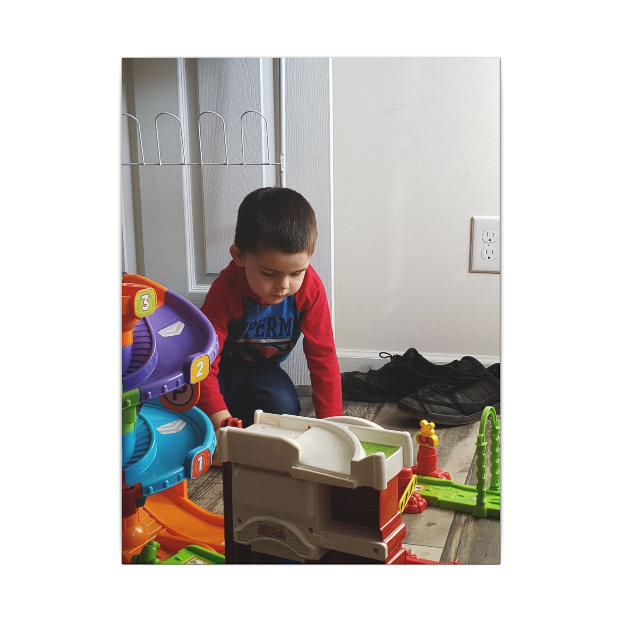 Personalized Matte Stretched Canvas Print — Playroom Photo Wall Art