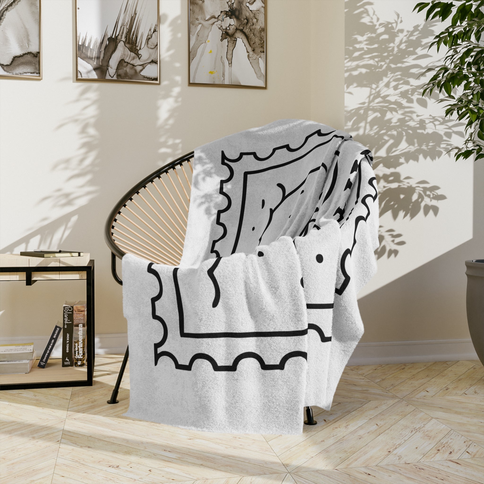 Holiday Throw Blanket — 'Size Matters' Snowman Velveteen Microfiber Blanket