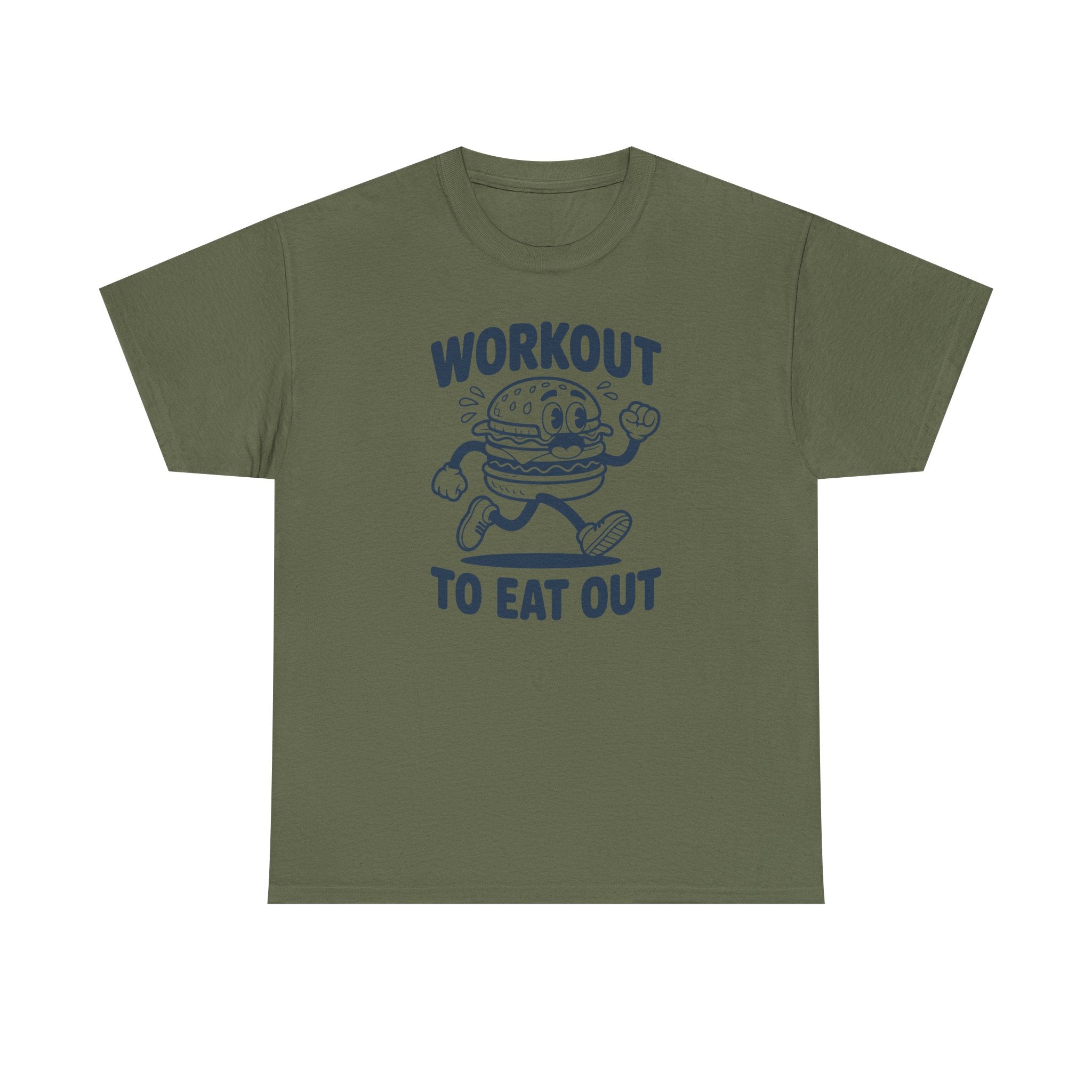 Workout To Eat Out T-Shirt — Funny Fitness Burger Tee