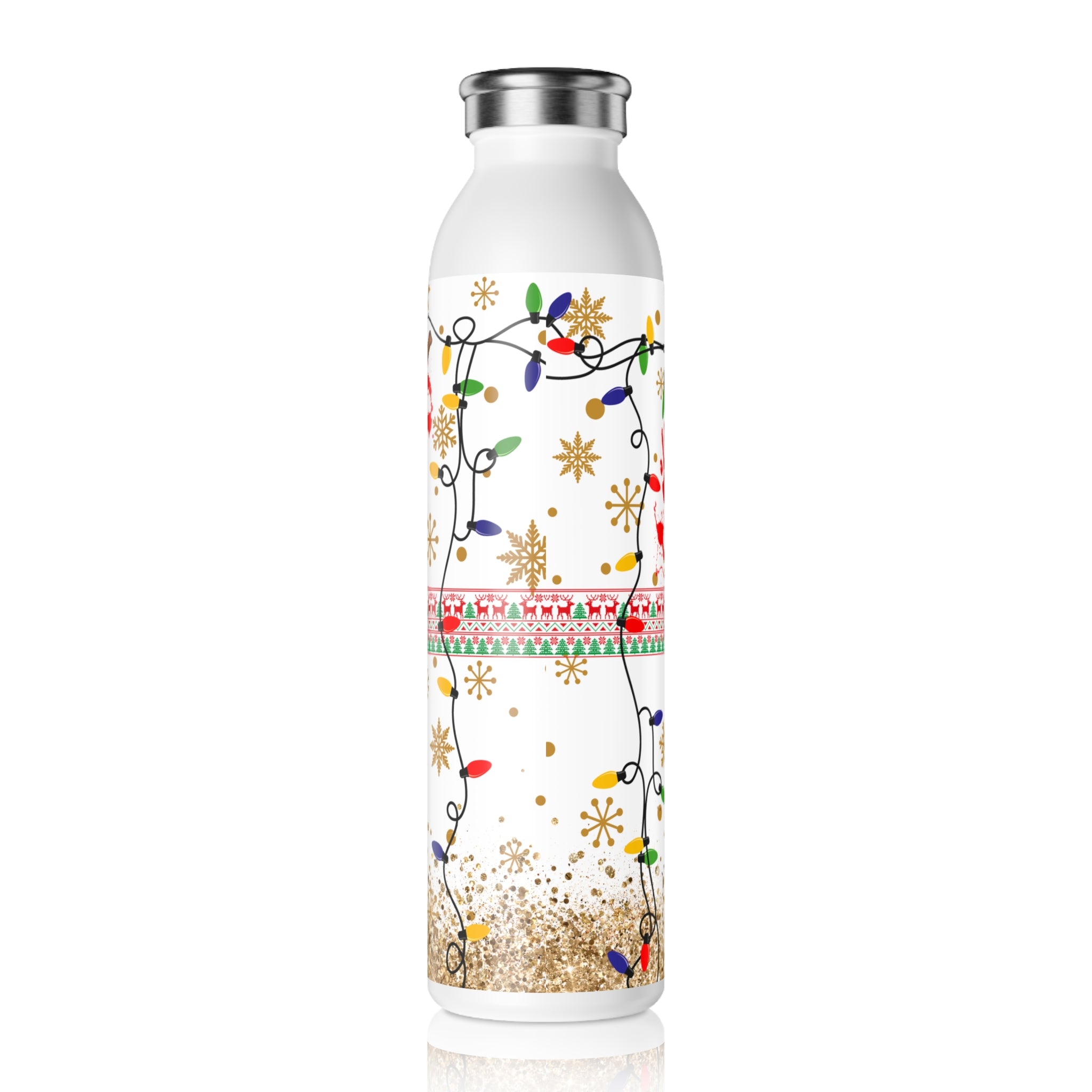 Serial Killer Documentary or Christmas Movie Slim Water Bottle | Holiday Funny