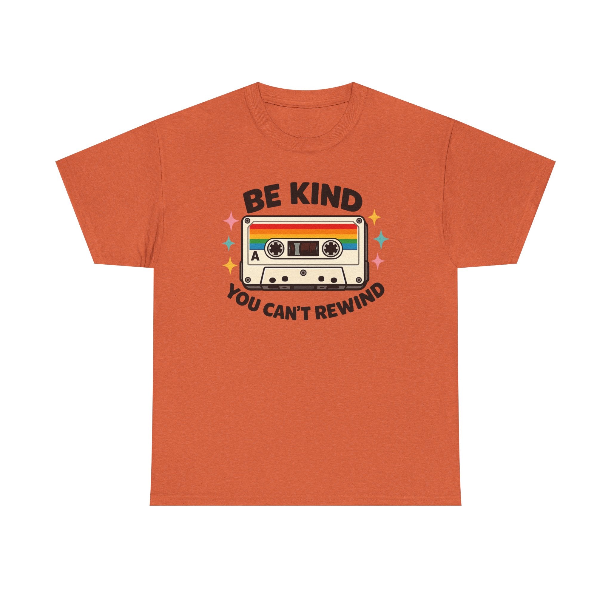 Be Kind You Can't Rewind Cassette T-Shirt — Retro Kindness Tee