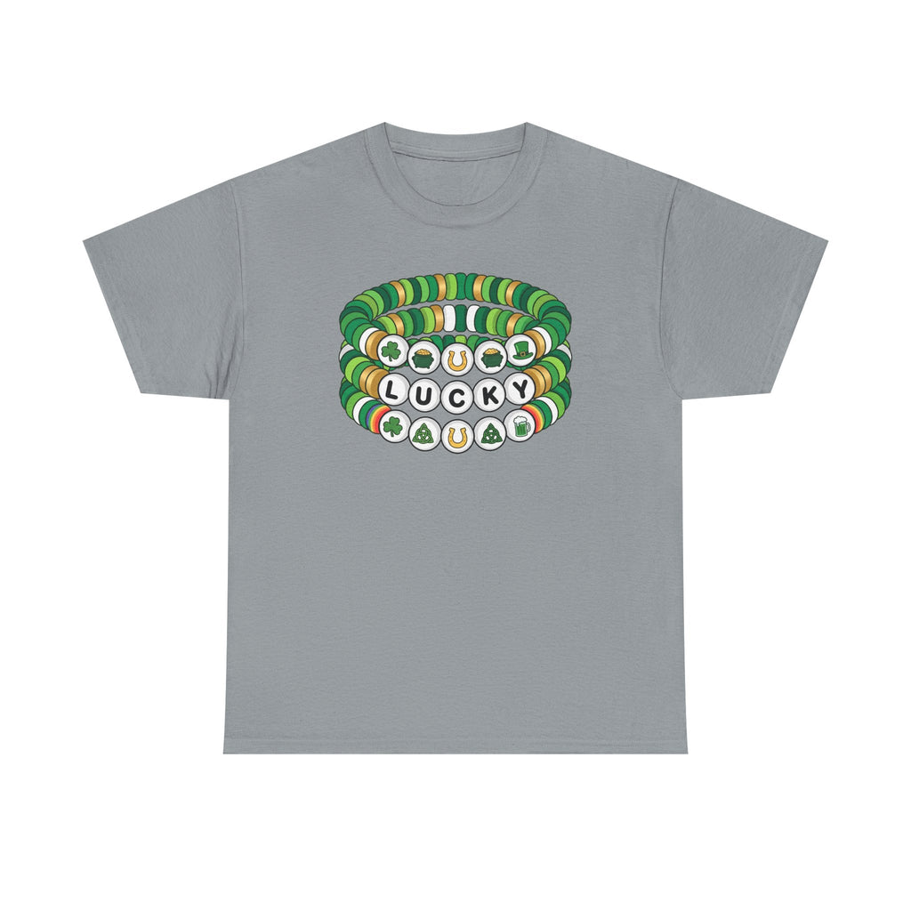 Lucky Bead Bracelet Graphic Tee — St. Patrick’s Day Green Charm Shirt