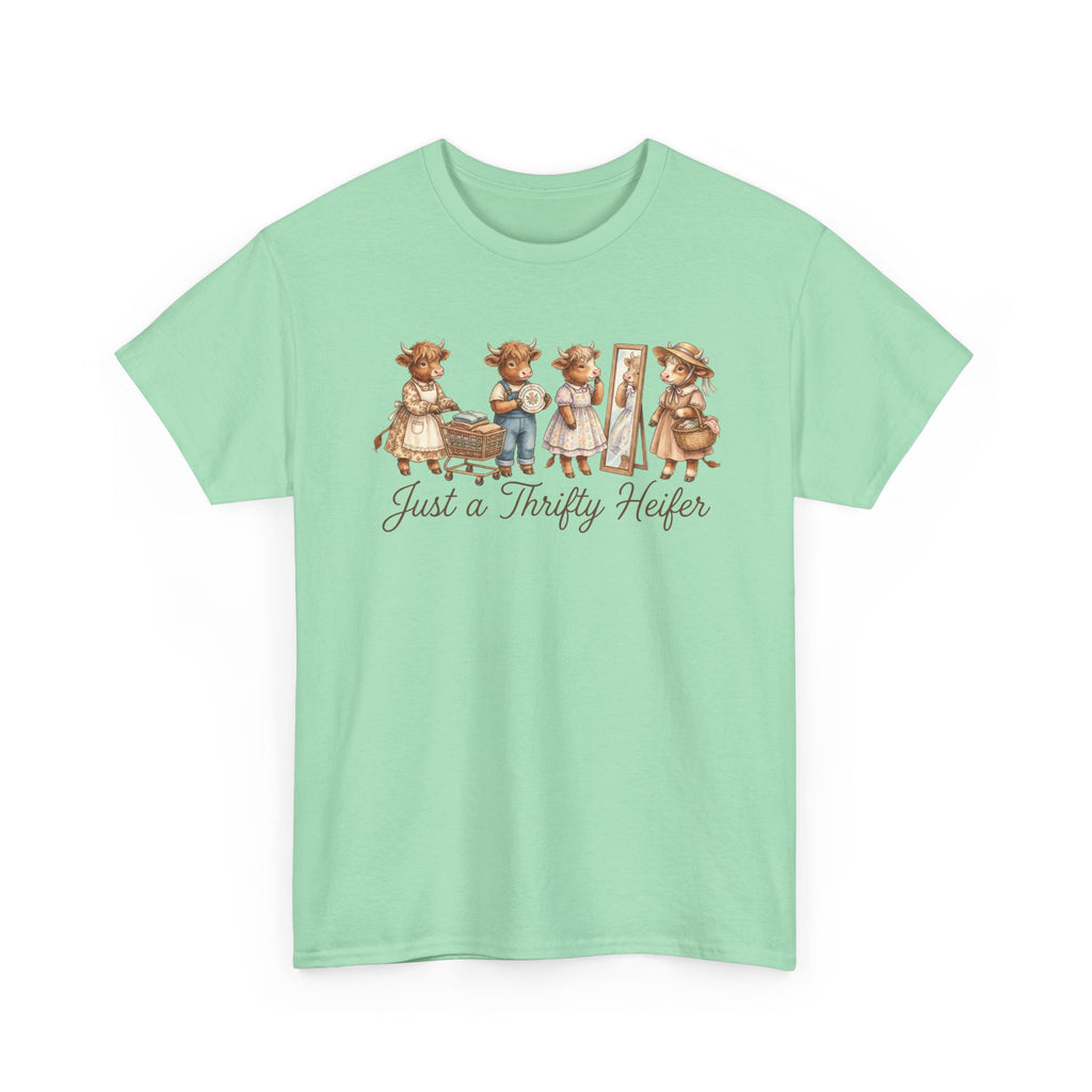 Just a Thrifty Heifer Cute Cow Graphic Tee