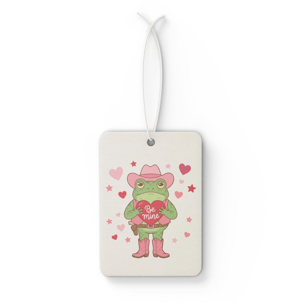 Valentine Cowboy Frog Car Air Freshener — Be Mine Heart Scented Accent