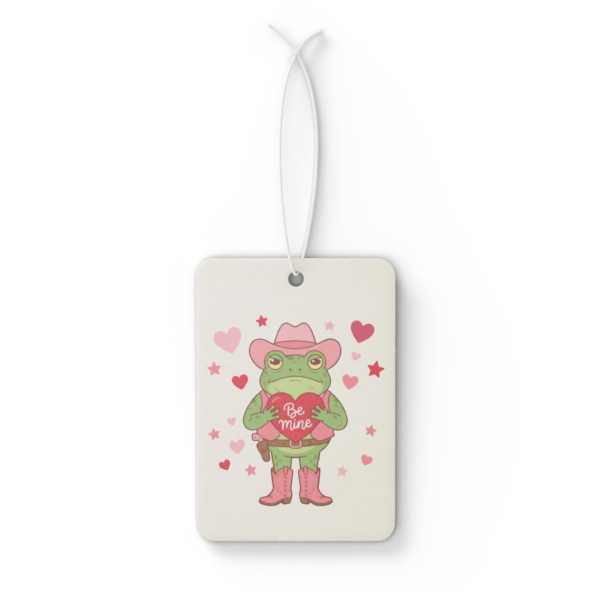 Valentine Cowboy Frog Car Air Freshener — Be Mine Heart Scented Accent