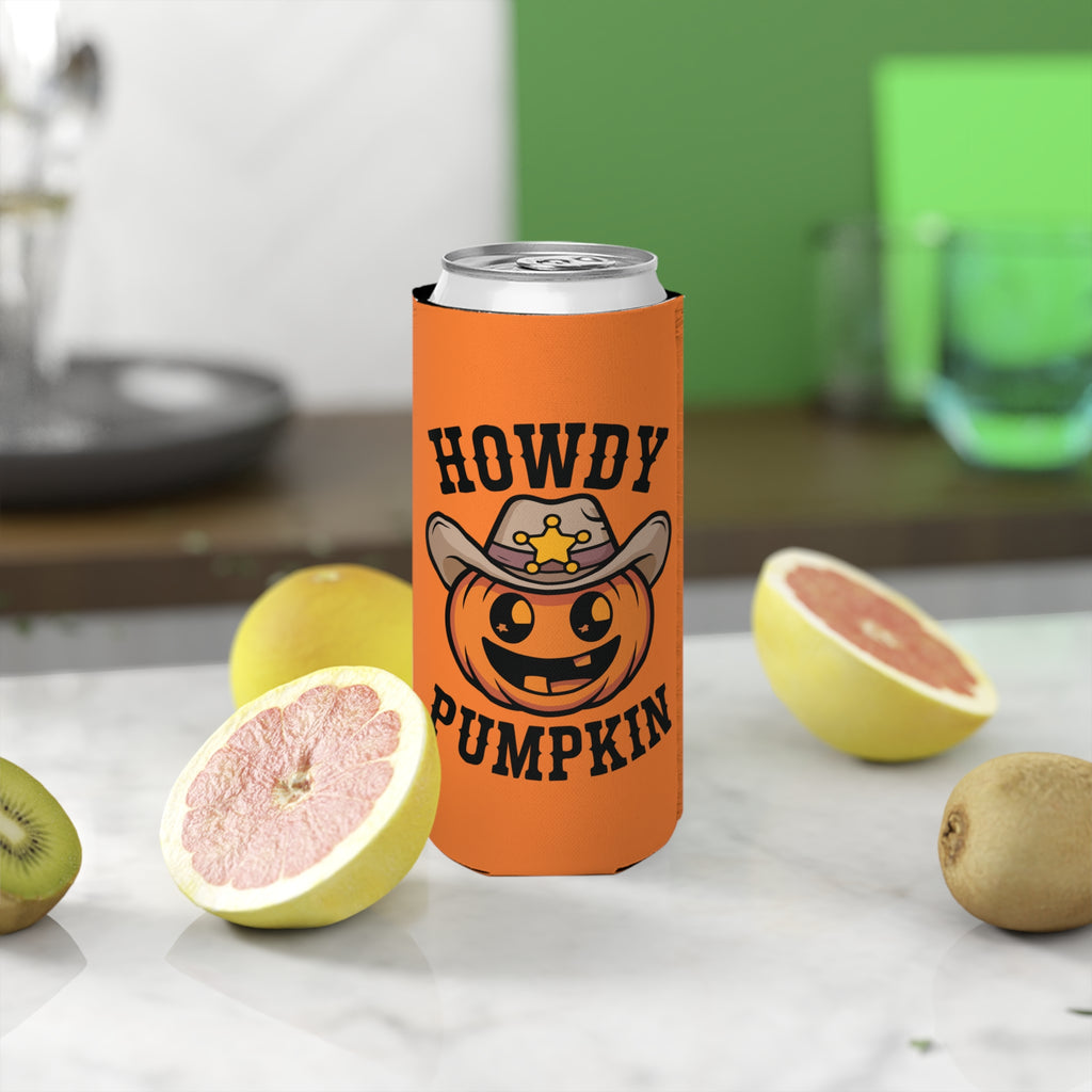 Howdy Pumpkin Slim Can Cooler