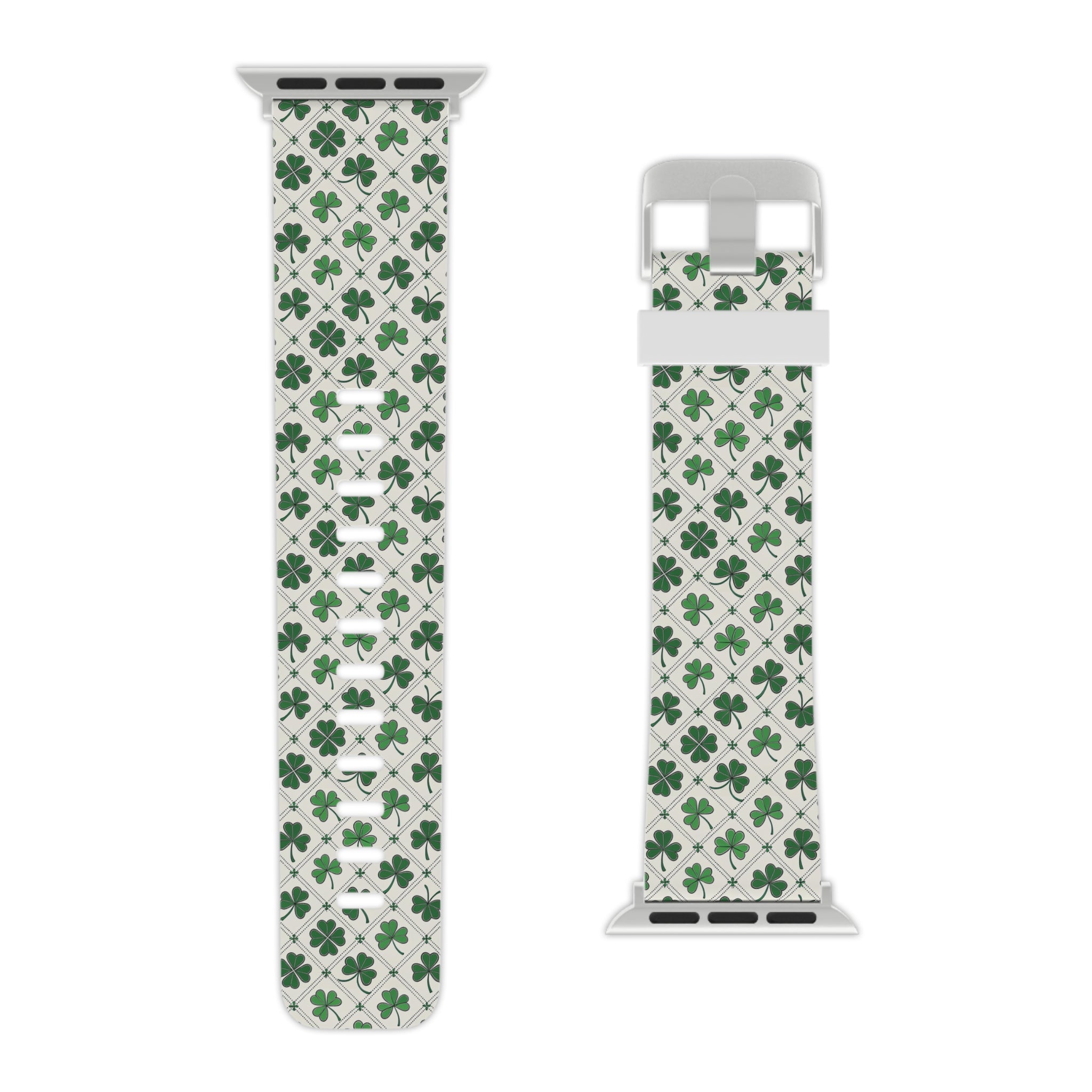 Clover Pattern Apple Watch Band — Green Shamrock St. Patrick’s Day Strap