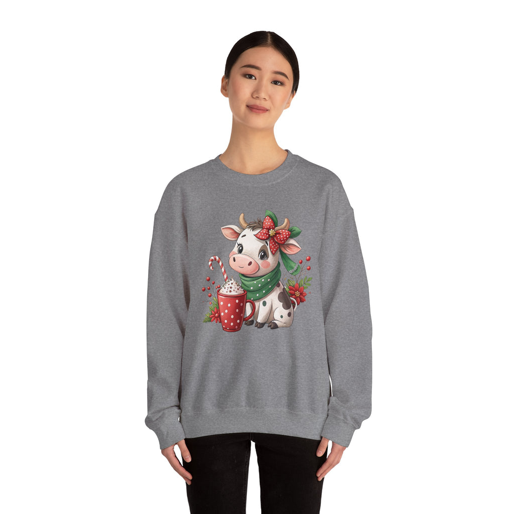 Cute Christmas Cow Sweatshirt