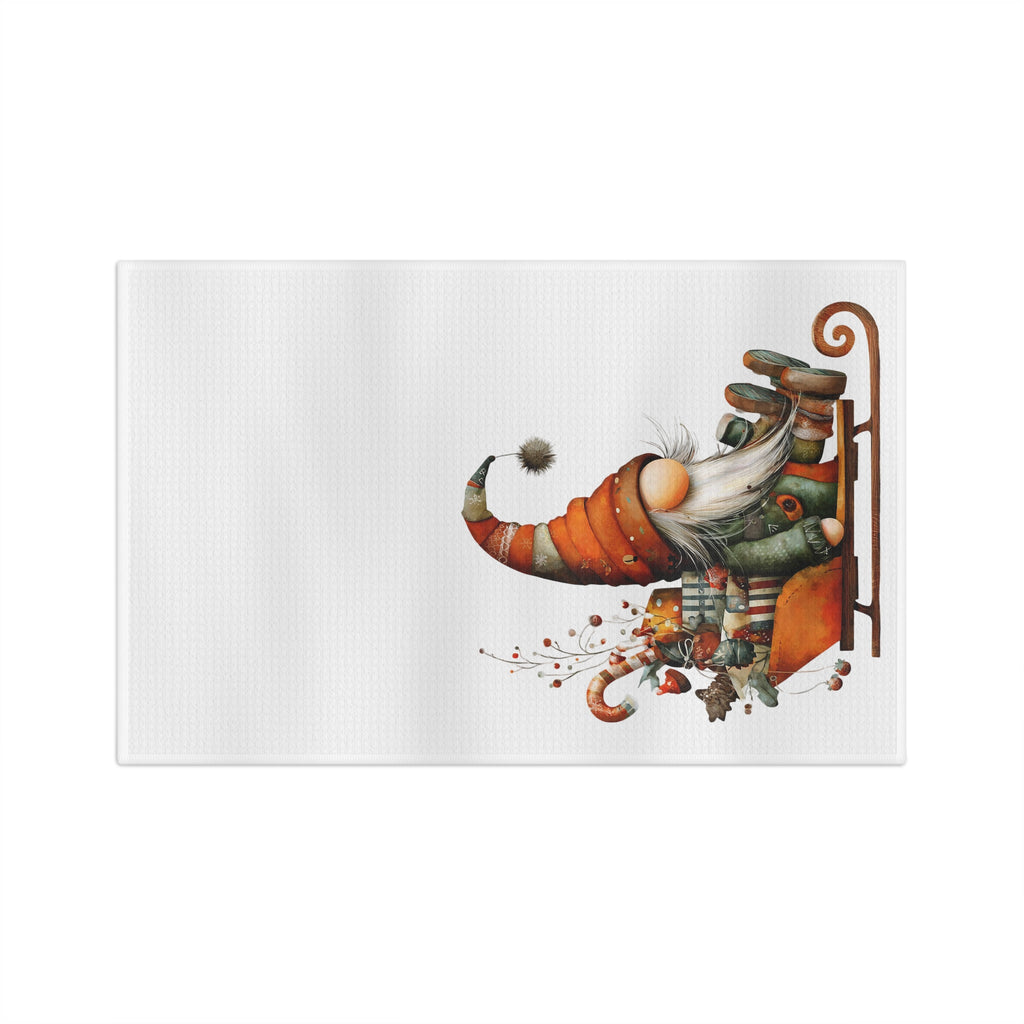 Whimsical Gnome Microfiber Tea Towel for Cozy Holiday Decor
