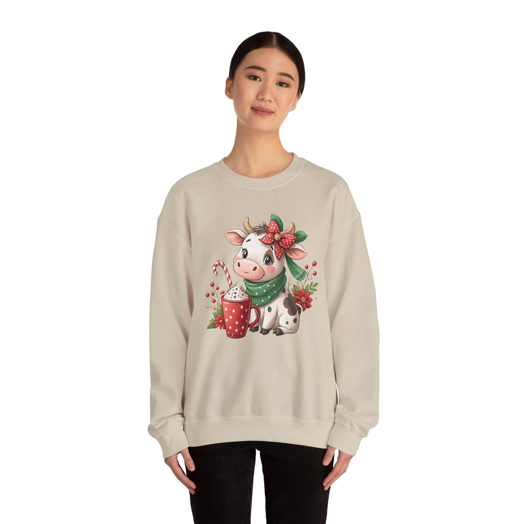 Cute Christmas Cow Sweatshirt