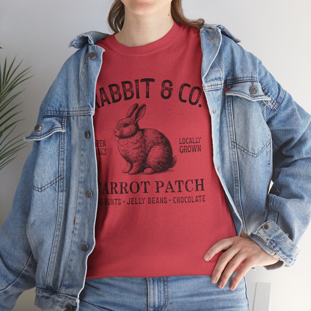 Rabbit & Co. Carrot Patch T-Shirt — Vintage Easter Bunny Graphic