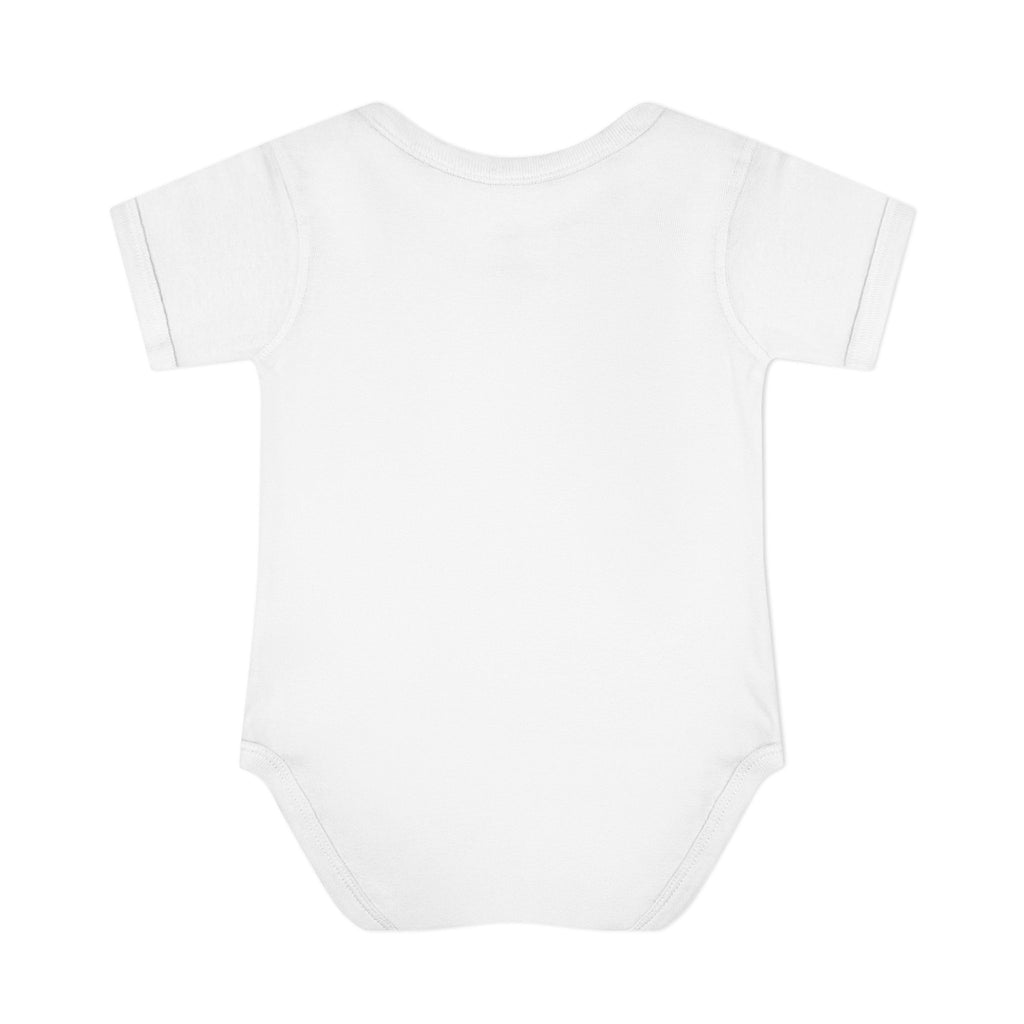 Baby Bodysuit — Personalized Christmas Dino with Santa Hat