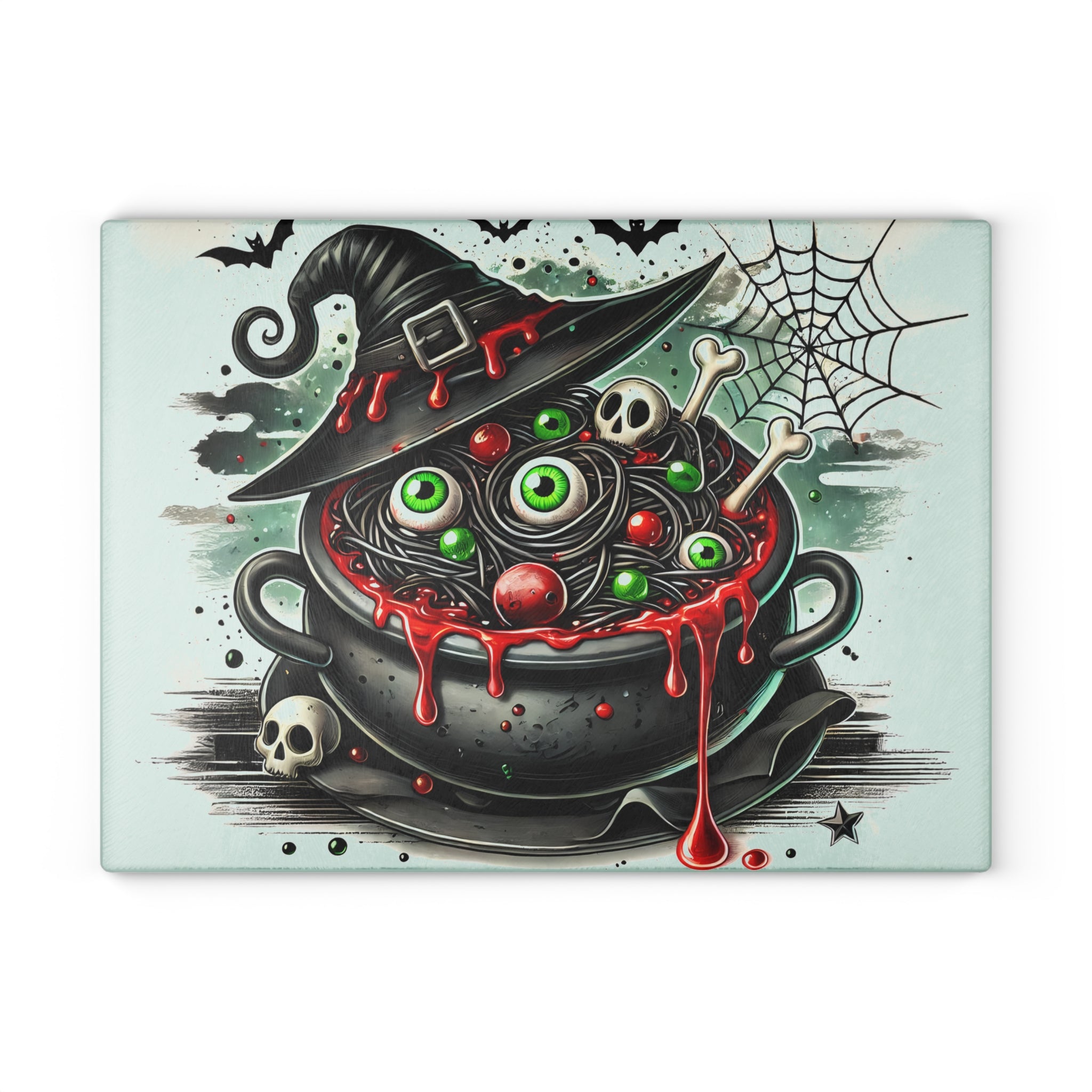 Witch's Cauldron Glass Cutting Board