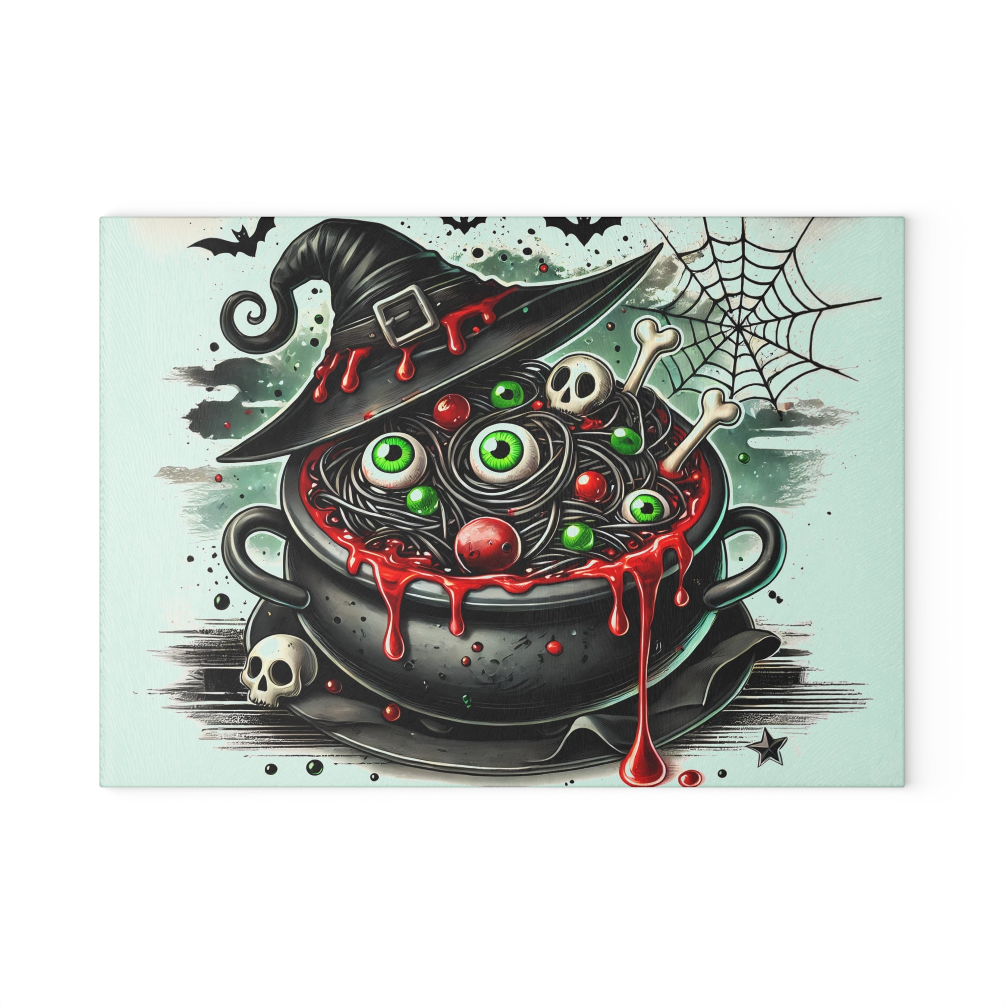 Witch's Cauldron Glass Cutting Board