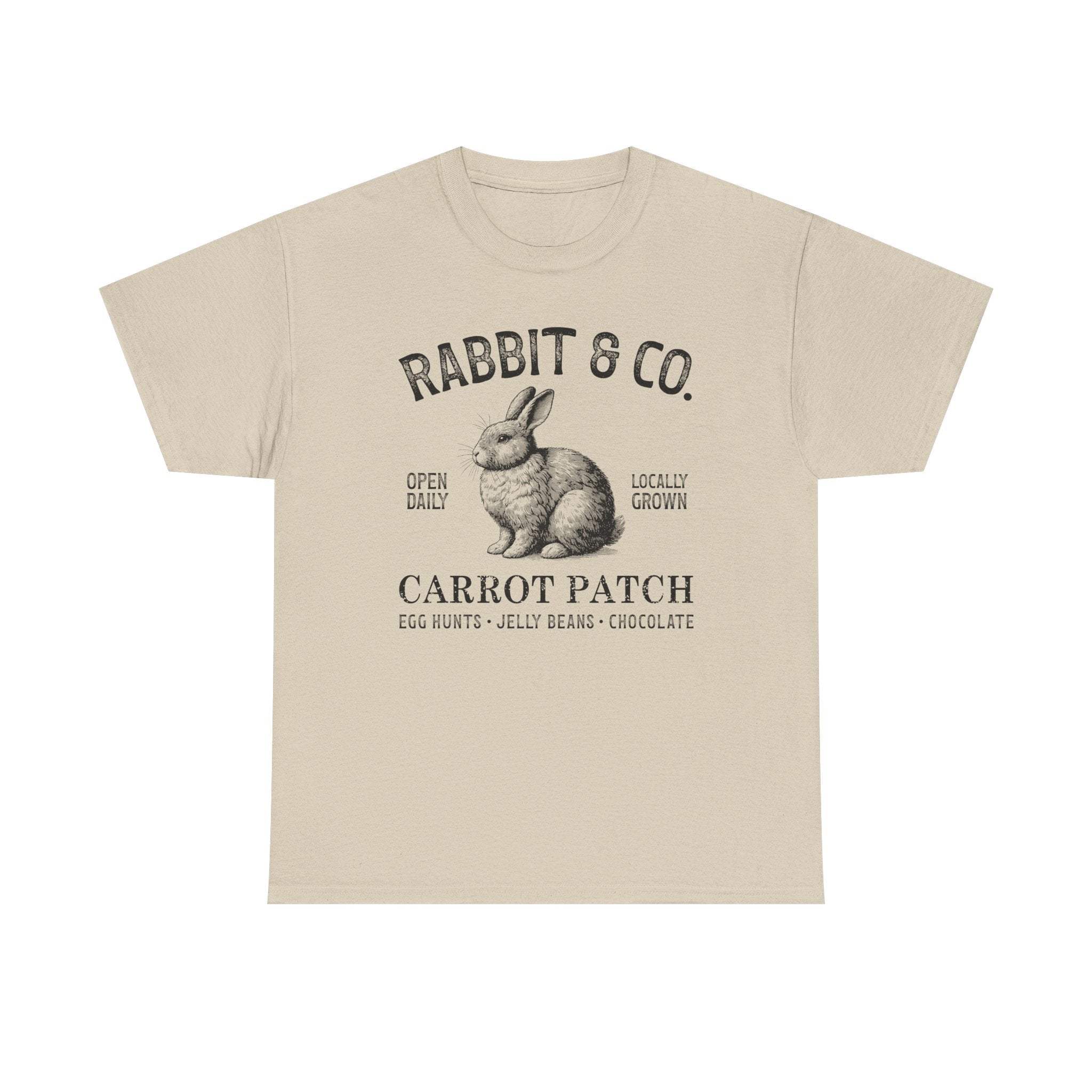 Rabbit & Co. Carrot Patch T-Shirt — Vintage Easter Bunny Graphic
