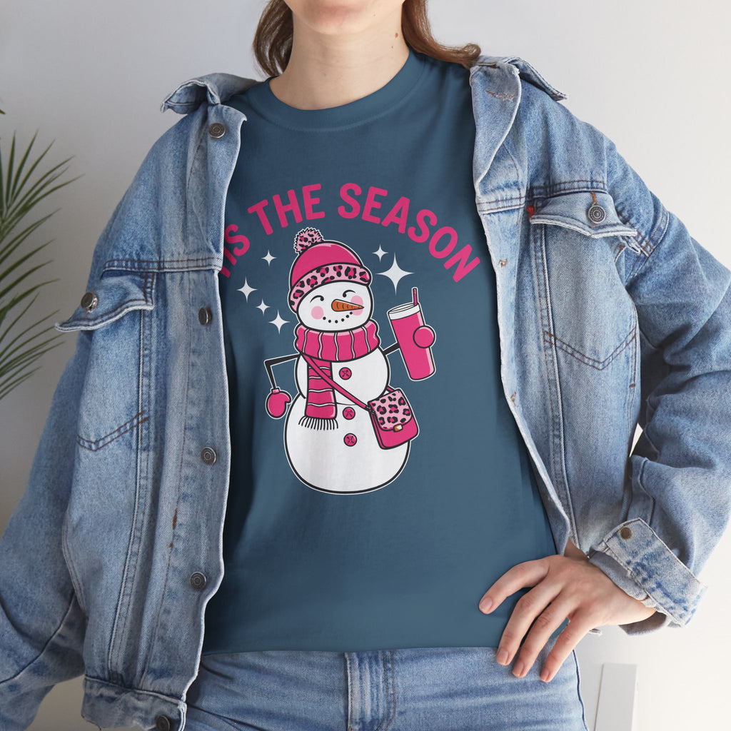 Tis The Season Bougie Snowman Tshirt