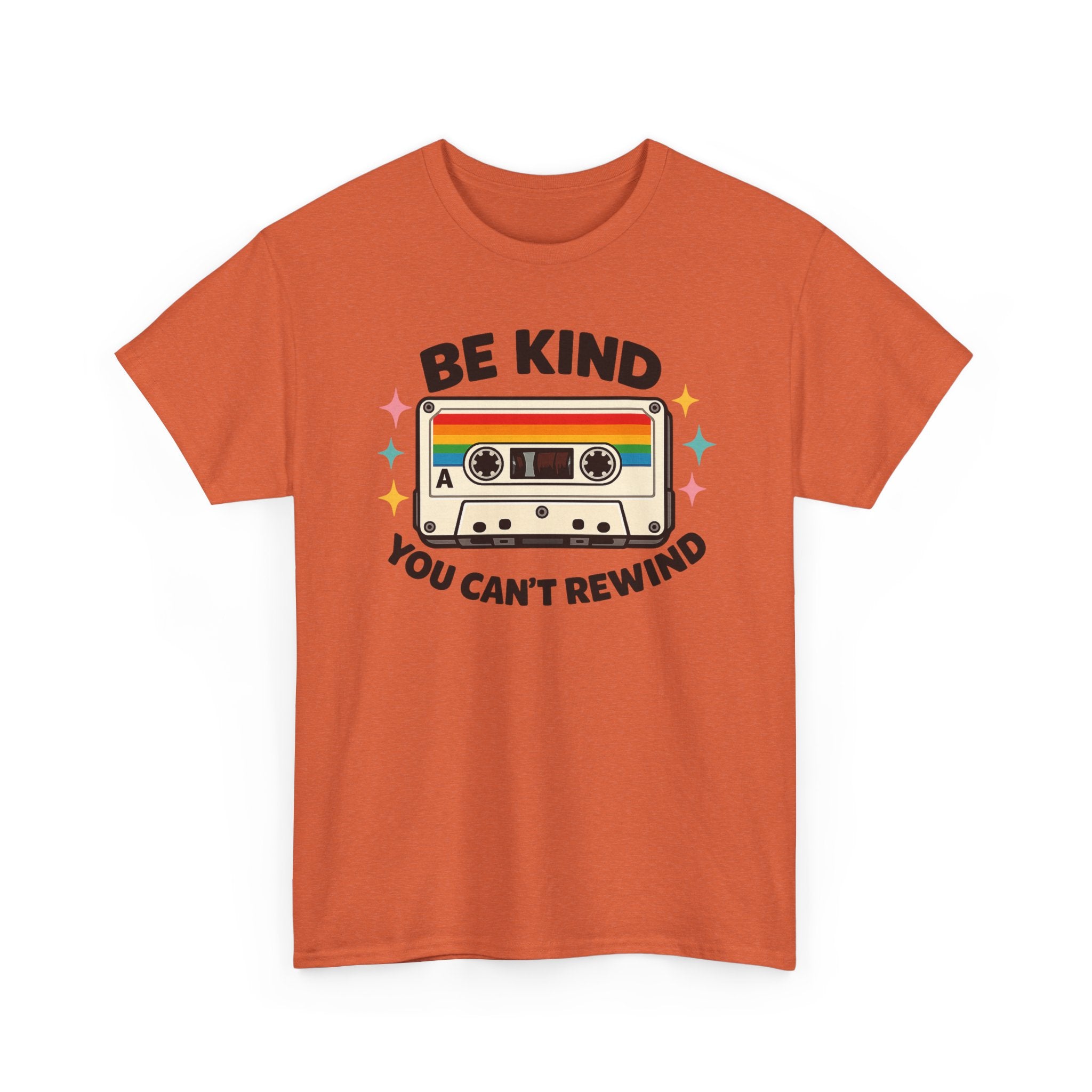 Be Kind You Can't Rewind Cassette T-Shirt — Retro Kindness Tee