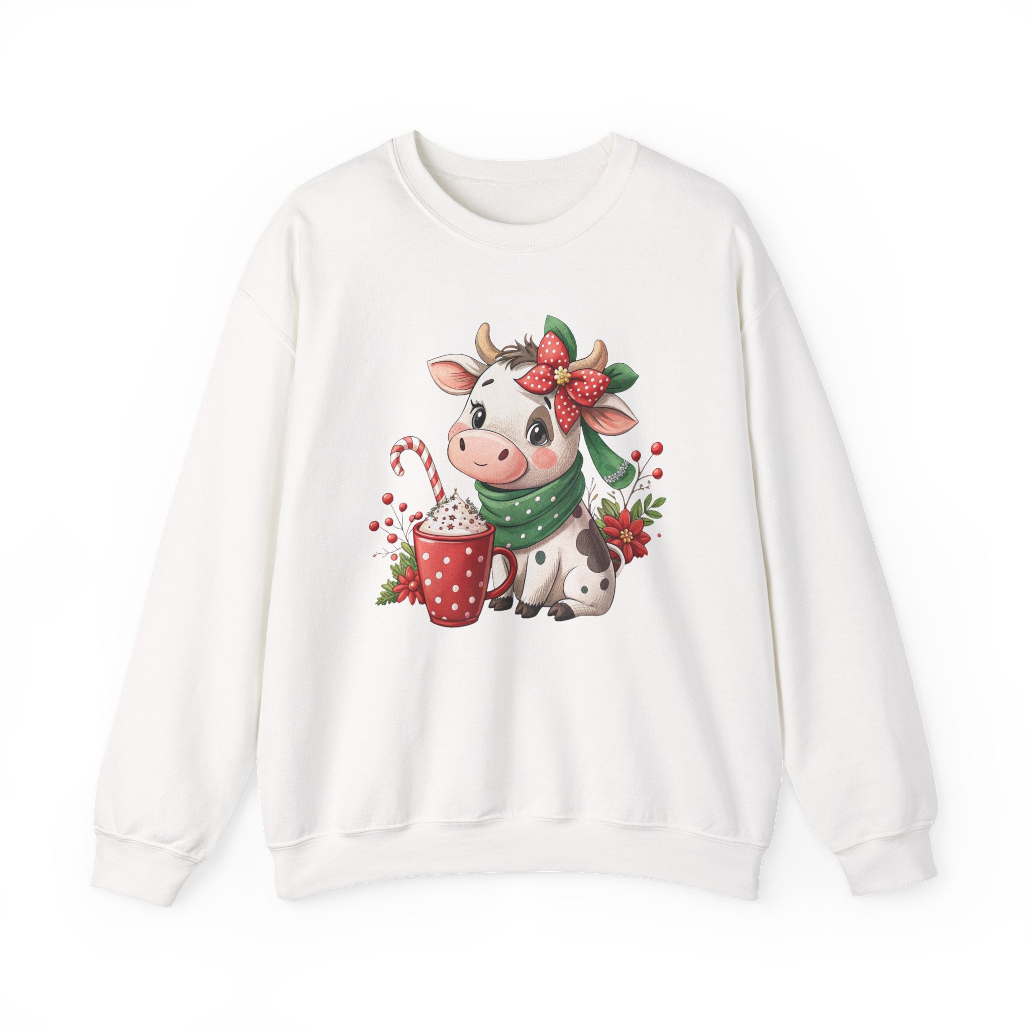 Cute Christmas Cow Sweatshirt