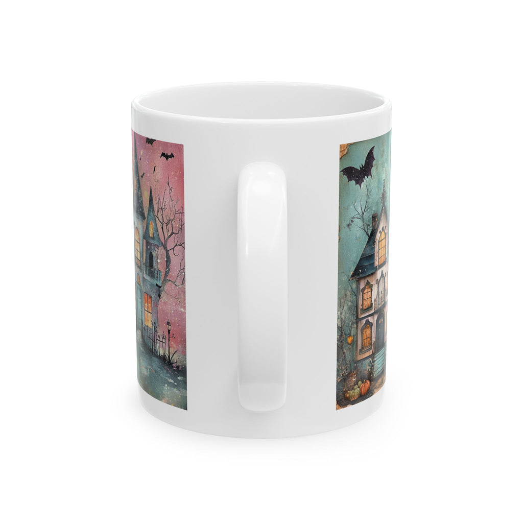 Spooky Halloween Haunted House Ceramic Mug