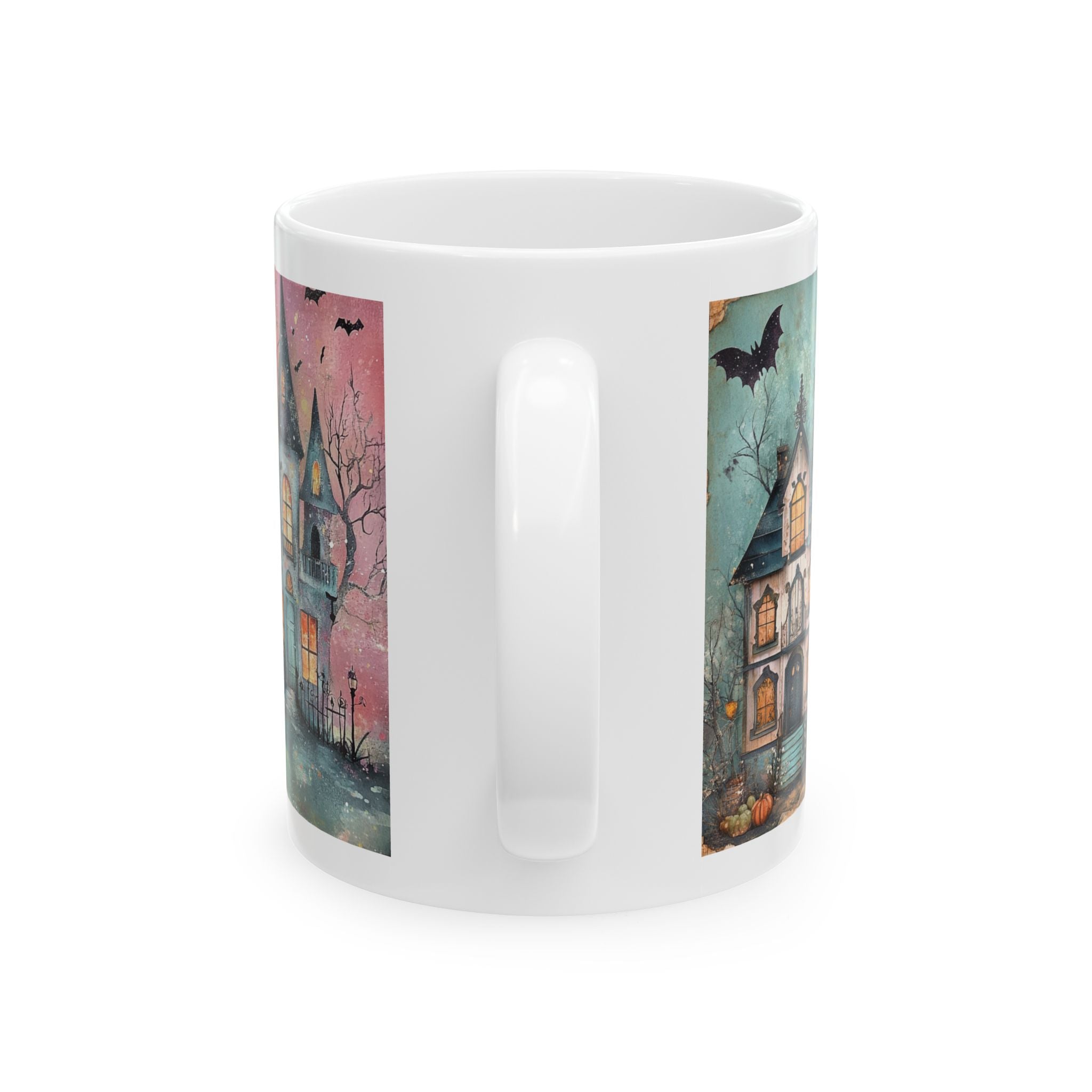 Spooky Halloween Haunted House Ceramic Mug