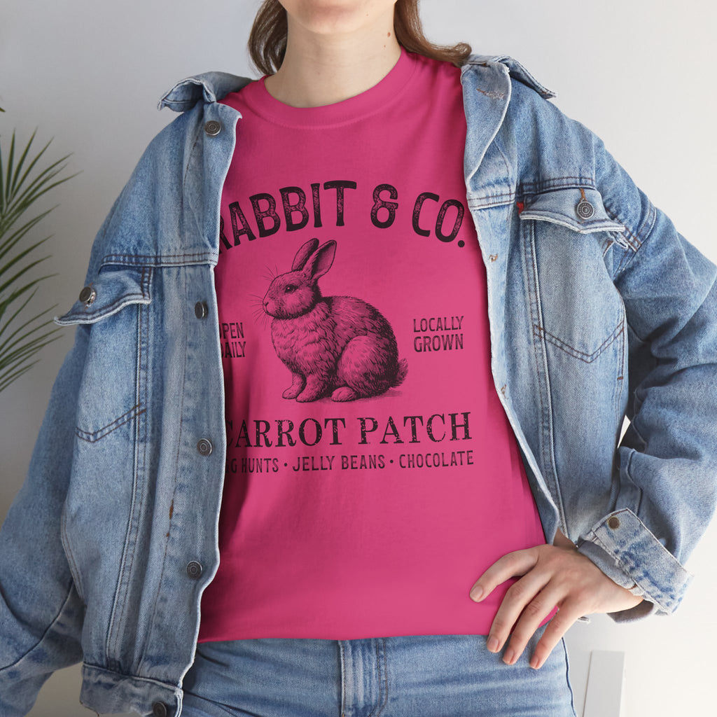 Rabbit & Co. Carrot Patch T-Shirt — Vintage Easter Bunny Graphic