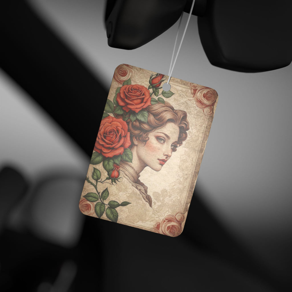 Vintage Lady Floral Car Air Freshener