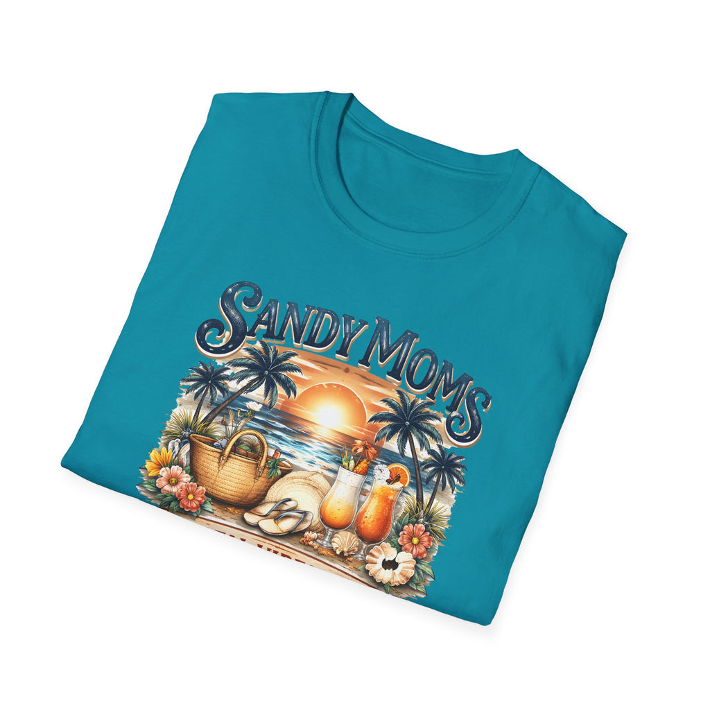 Sandy Moms Coastal Vibes T-Shirt — "Tropic Like It’s Hot" Beach Tee