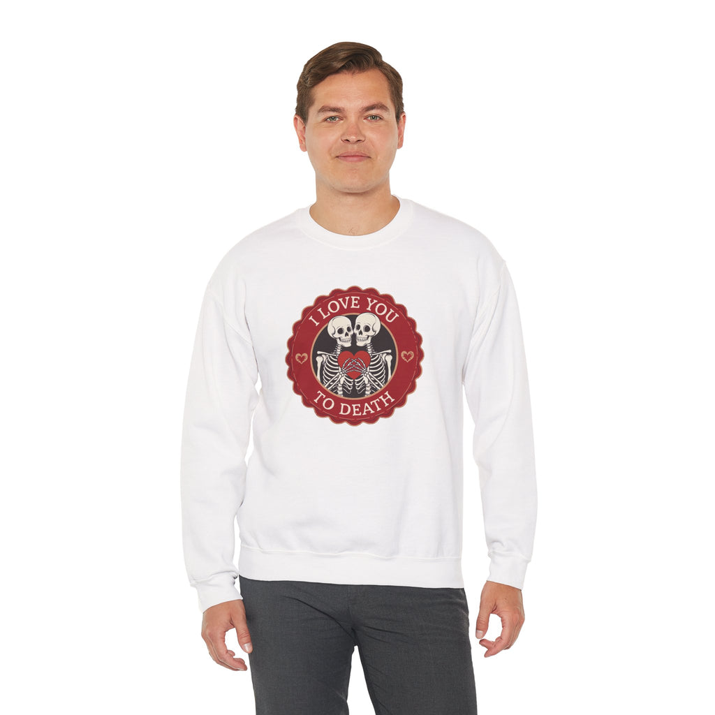 I Love You to Death Skeleton Crewneck Sweatshirt