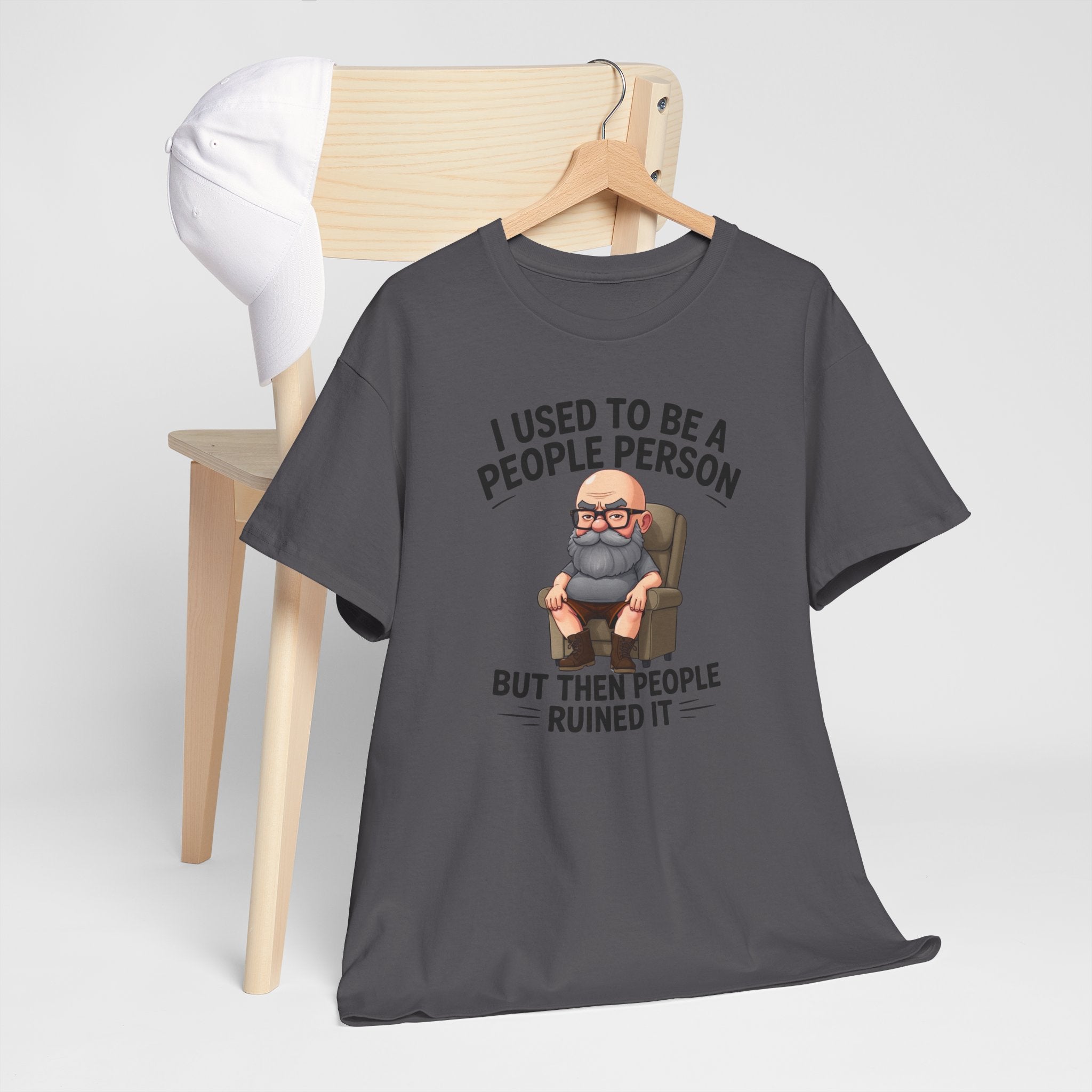 Chubby Bald Guy - I Used To Be A People Person But Then People Ruined It T-shirt