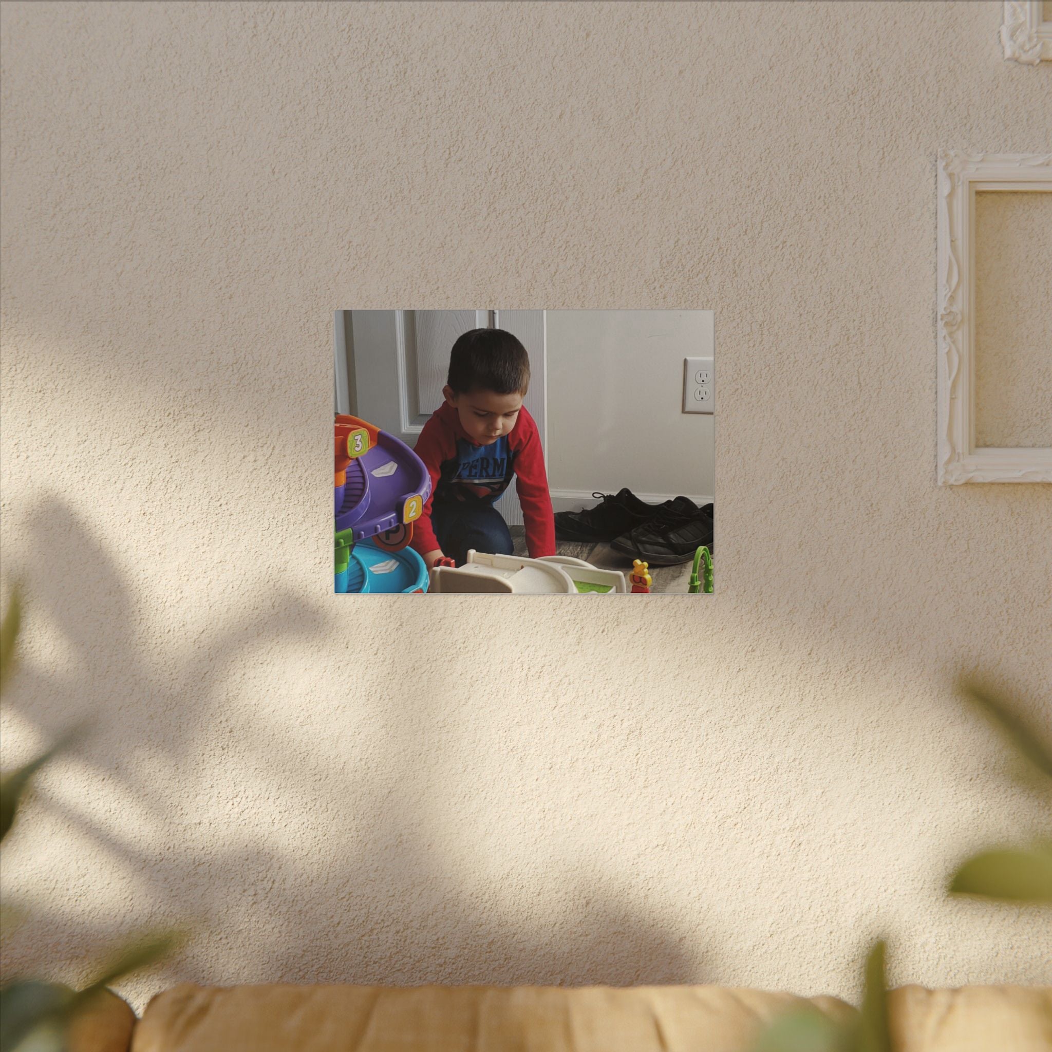 Personalized Matte Stretched Canvas Print — Playroom Photo Wall Art