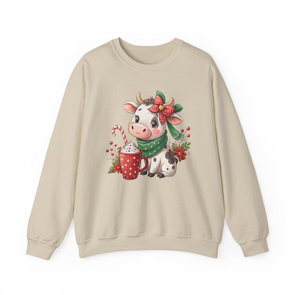 Cute Christmas Cow Sweatshirt