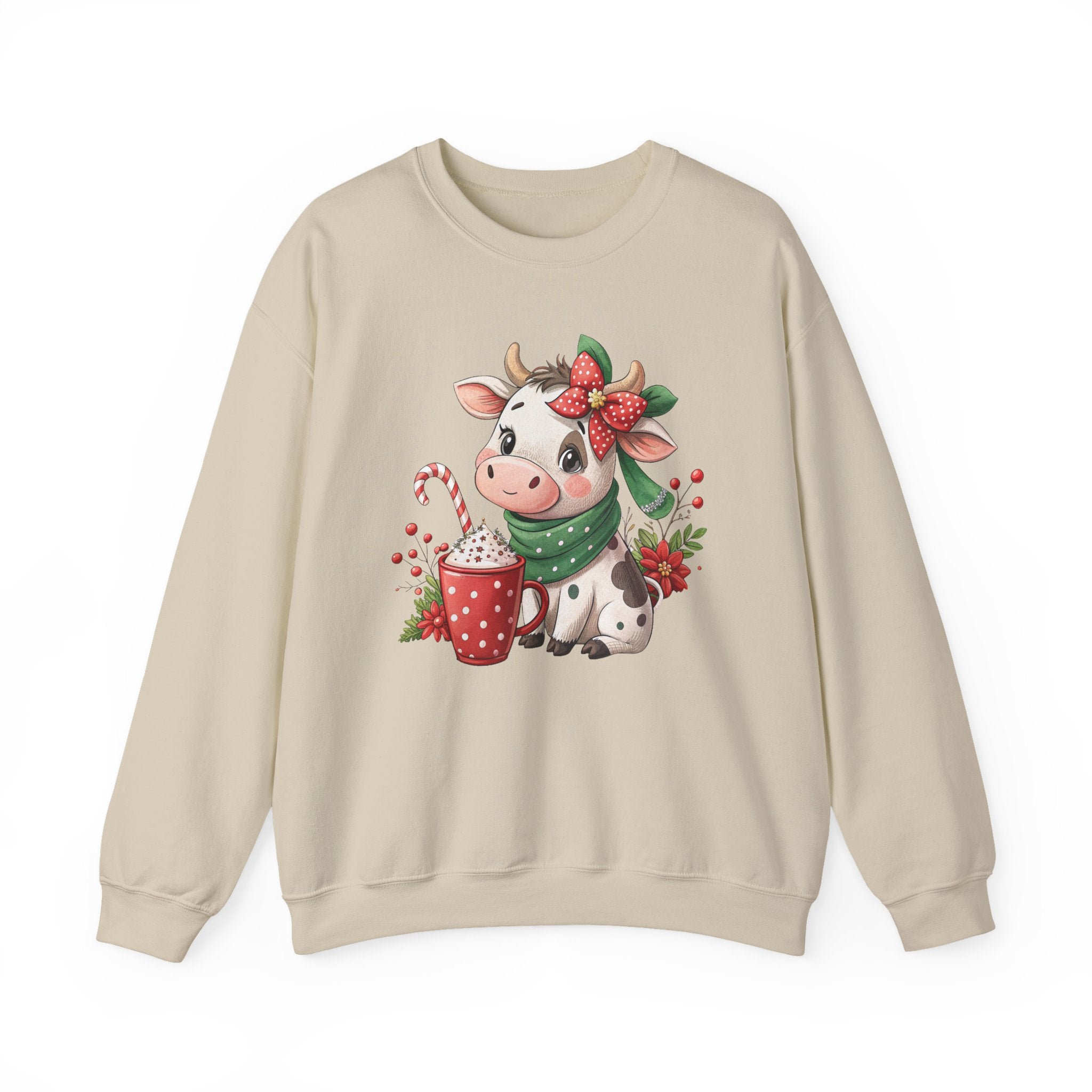 Cute Christmas Cow Sweatshirt
