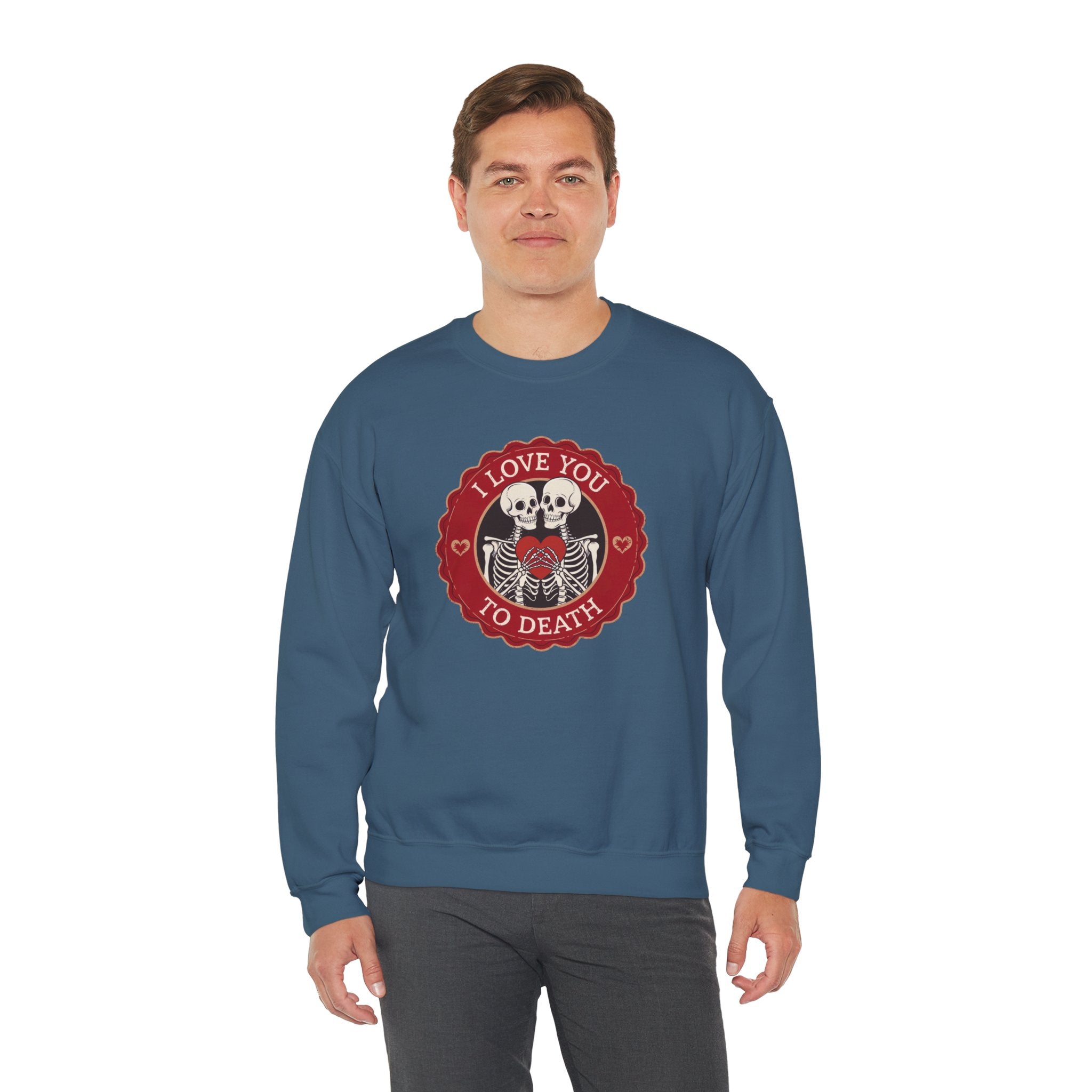 I Love You to Death Skeleton Crewneck Sweatshirt